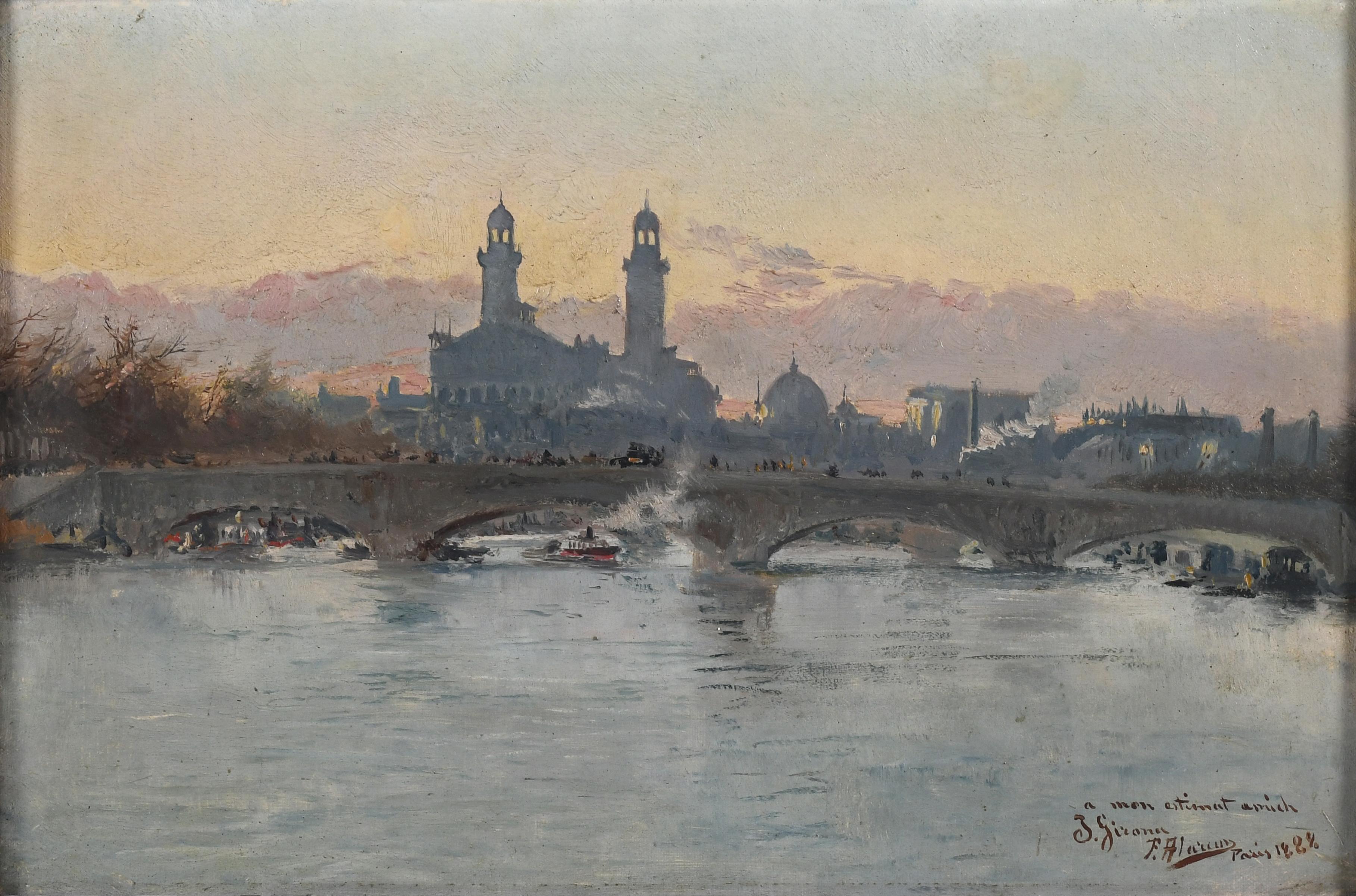 FÉLIX ALARCÓN BRENES (C. 1860 - C. 1900). "VISTA DE PARÍS D