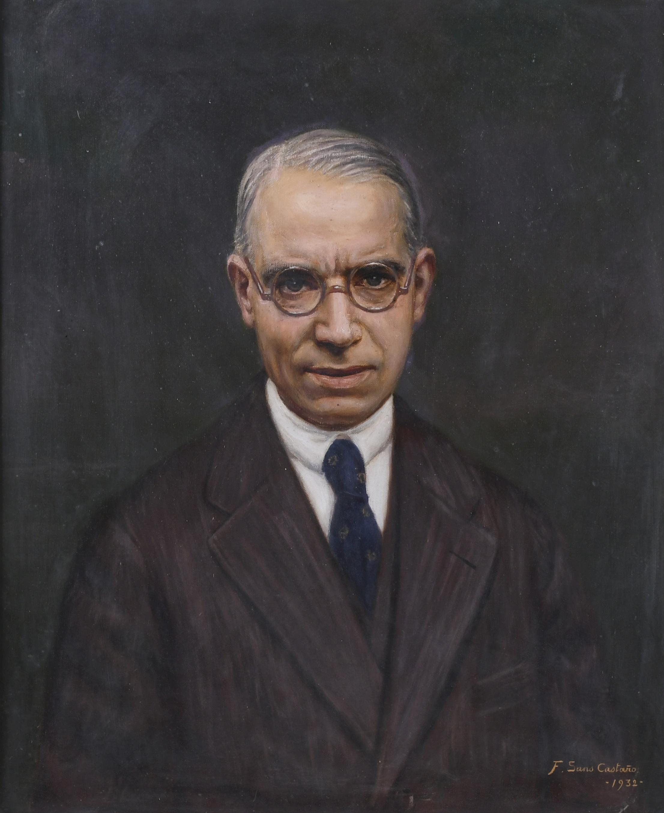 FRANCISCO SANS CASTAÑO (1868-1937). "RETRATO DEL COLECCIONI