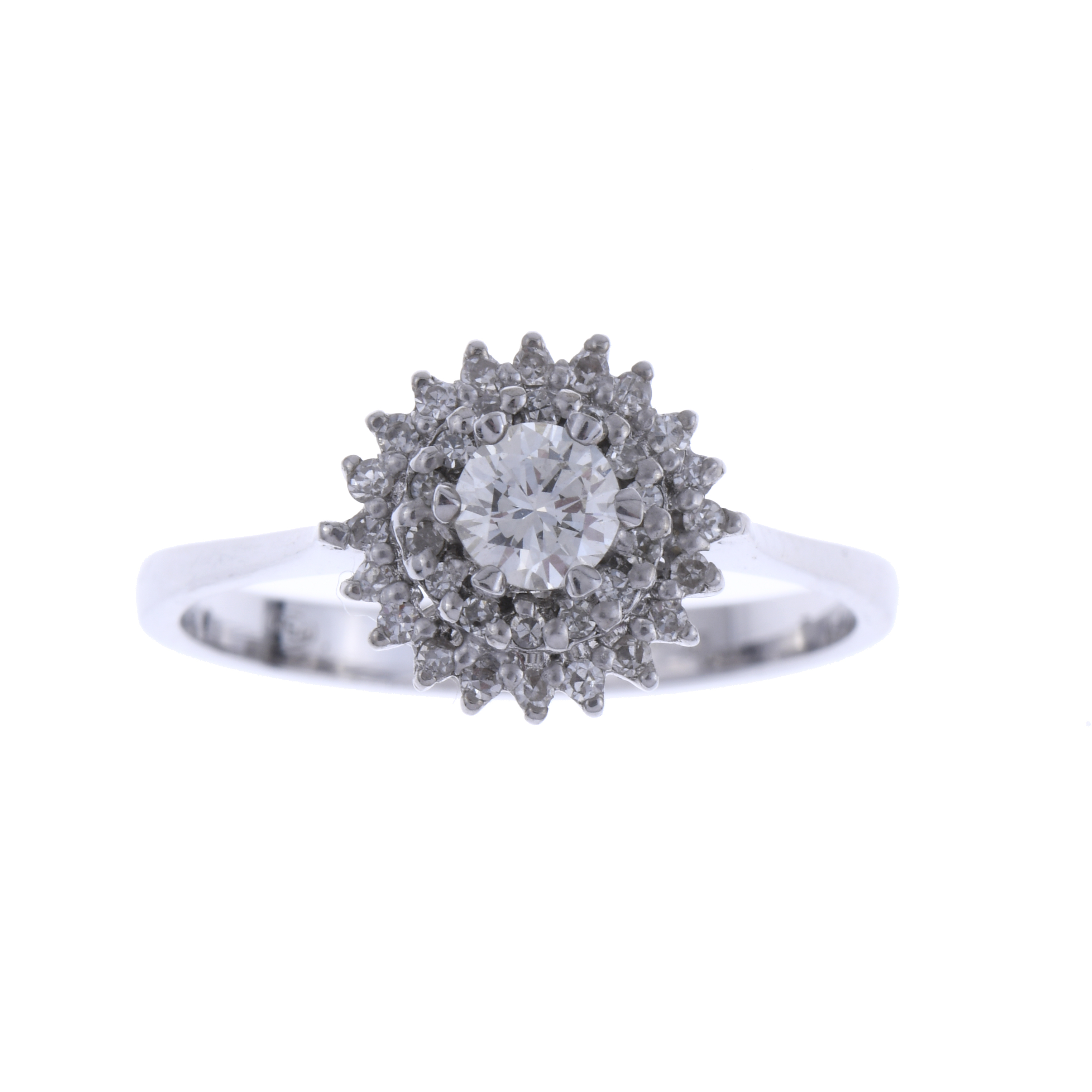 ROSETTE RING WITH DIAMONDS.