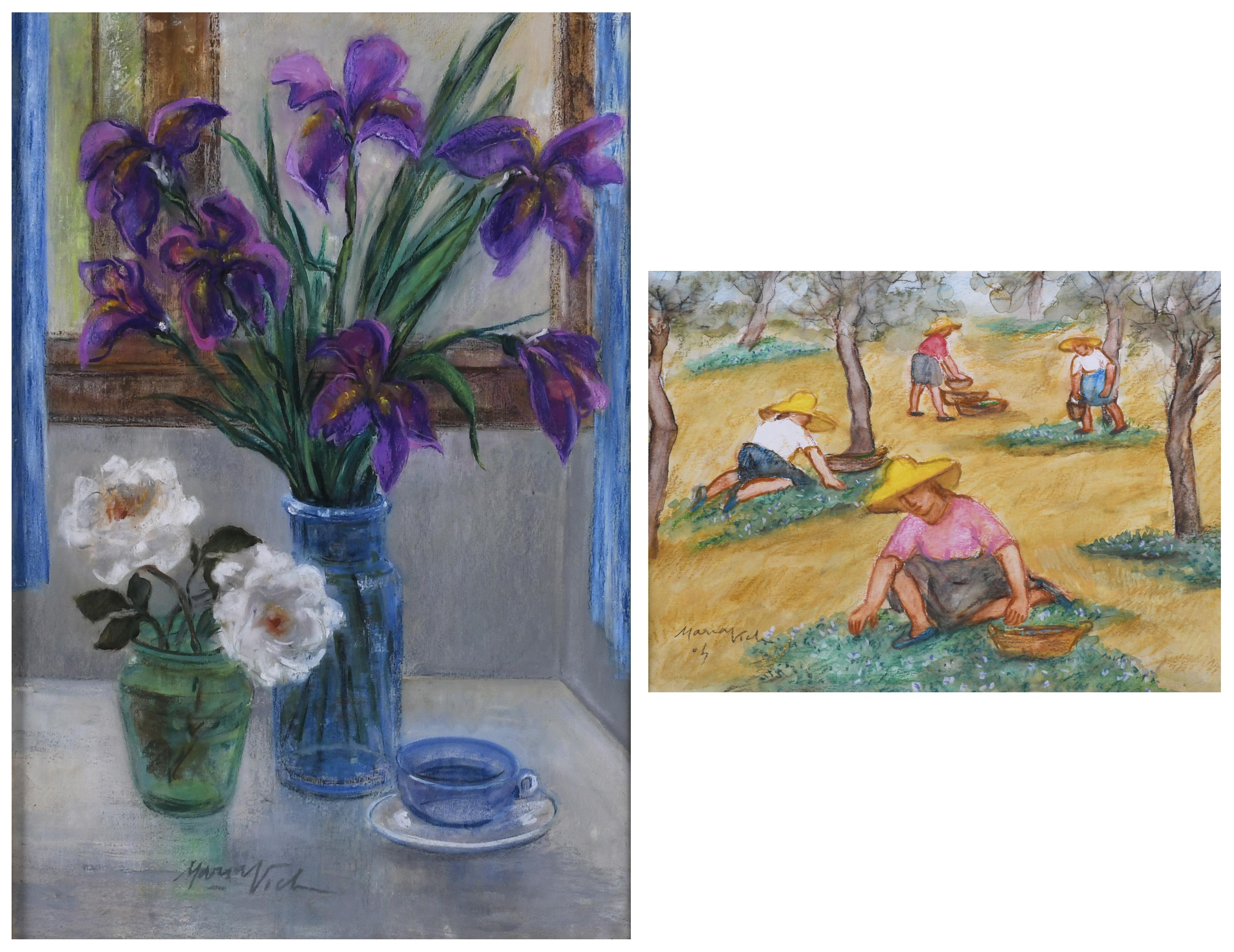 MARIA VICH (1931). "LILIES AND ROSES" AND "PICKERS".
