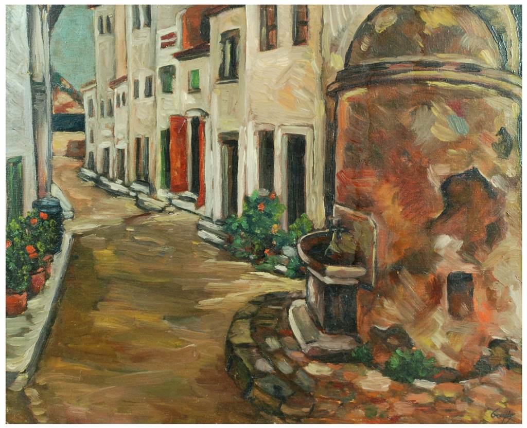 MIQUEL SOLE BOYLS (1903-1977). "VILLAGE".