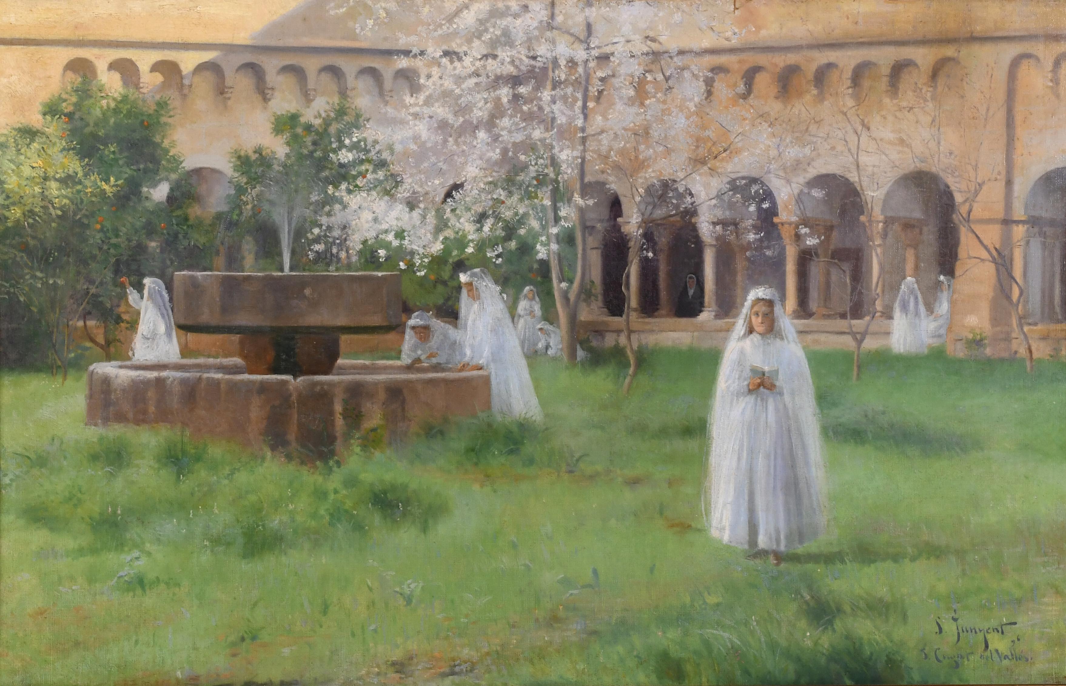 SEBASTIÀ JUNYENT SANS (1865-1908).  "CLOISTER IN SANT CUGAT