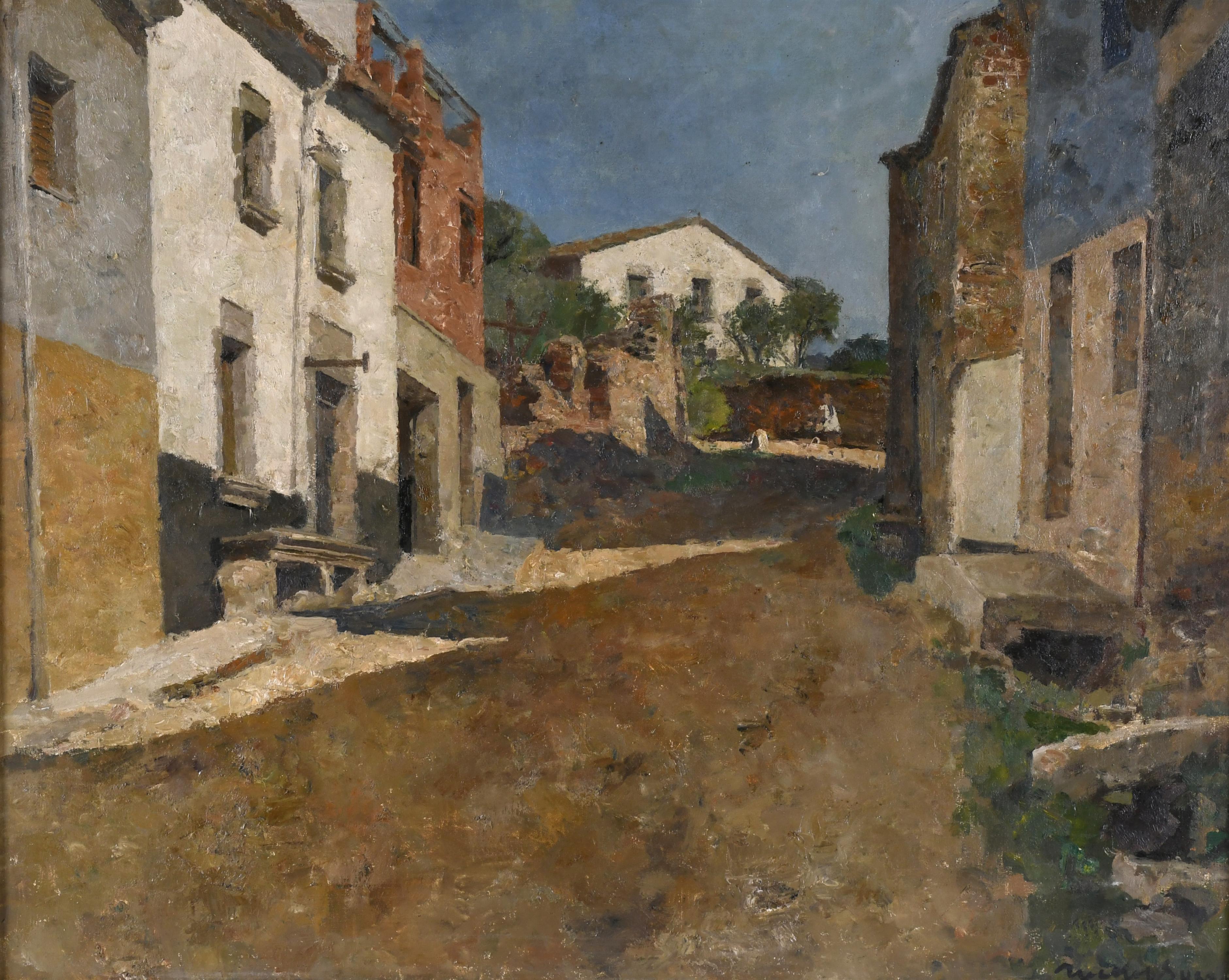 JOSEP MARIA MALLOL SUAZO (1910-1986). "CALLE DE PUEBLO", 19