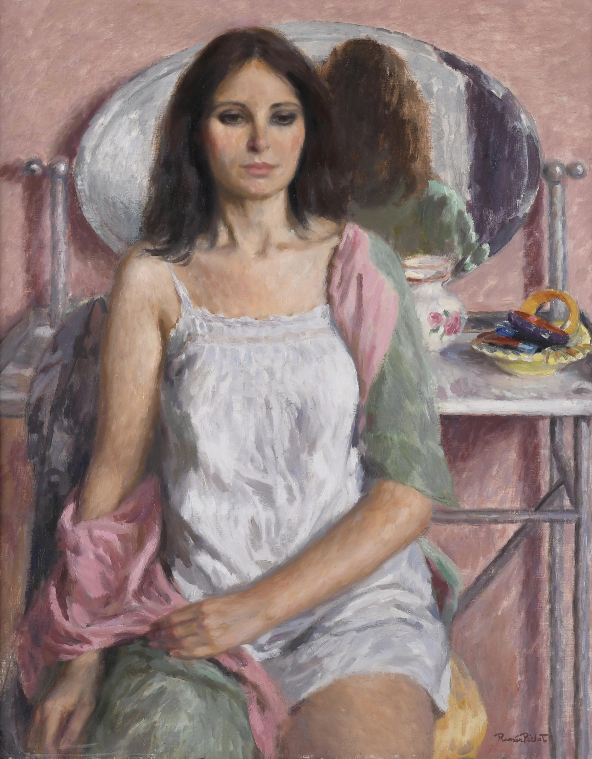 RAMÓN PICHOT SOLER (1924-1996). "FIGURA EN TOCADOR", 1980.