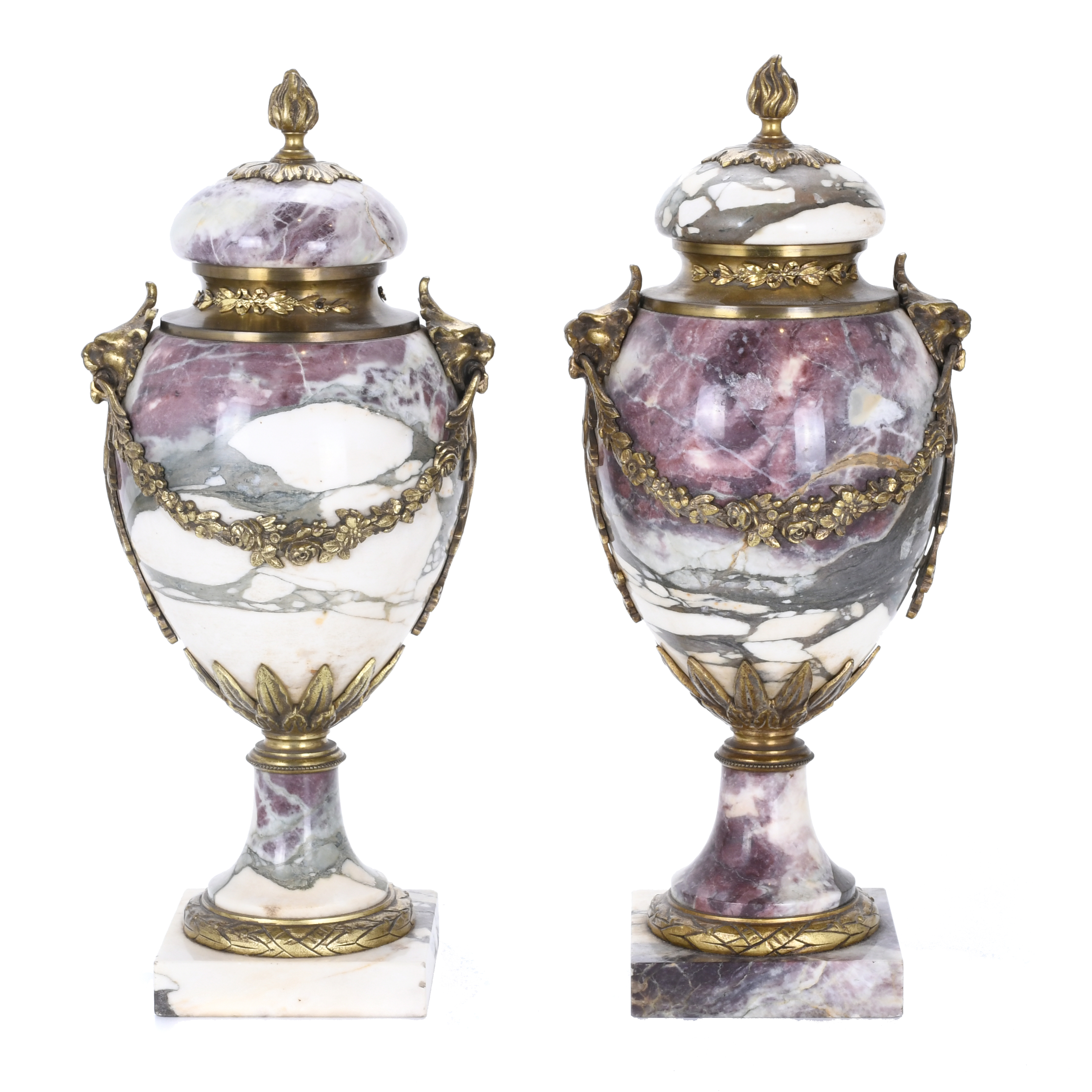 PAIR OF DECORATIVE GOBLETS, LOUIS XVI STYLE, LATE 19TH CENT