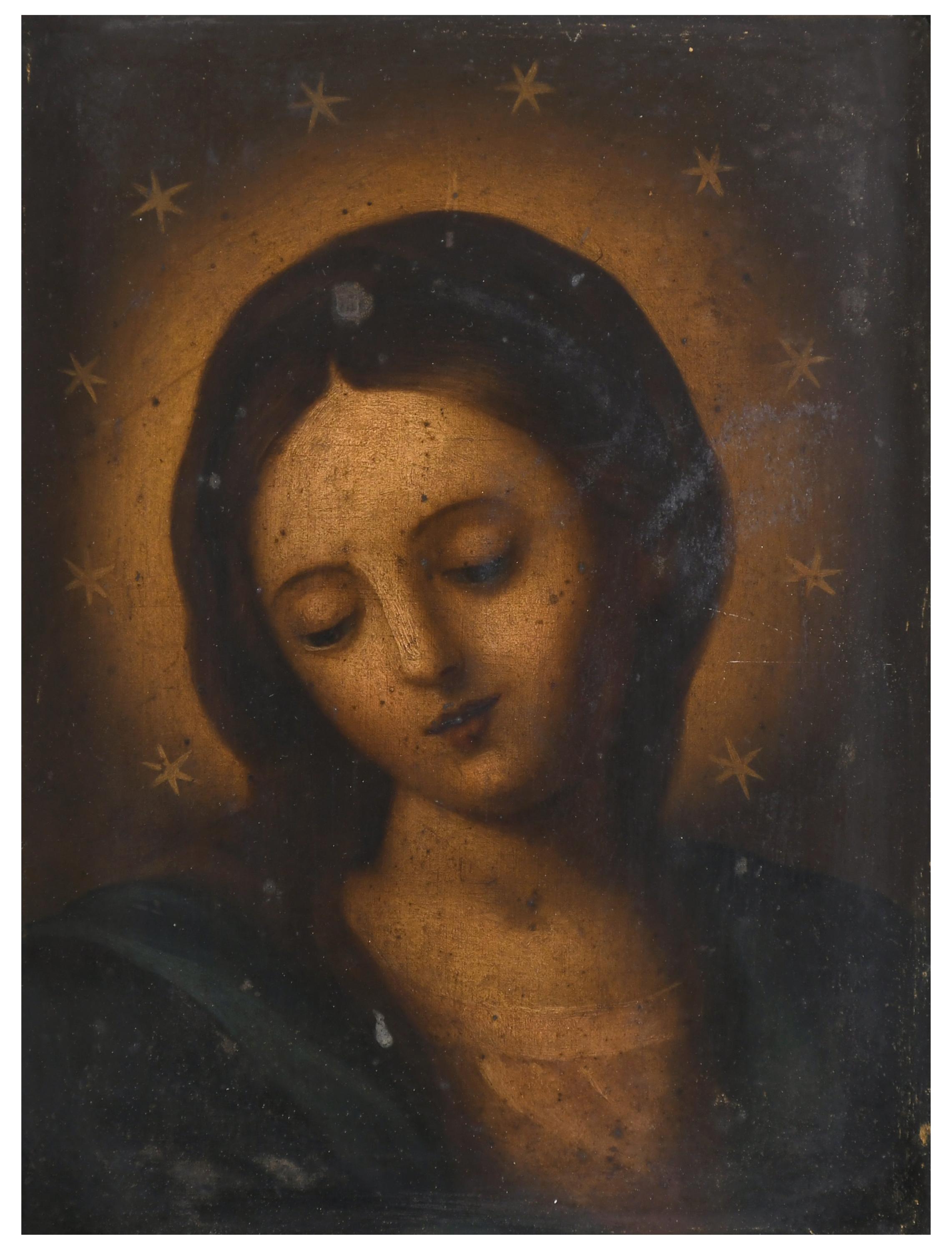 18TH CENTURY, SPANISH SCHOOL. "MADONNA".