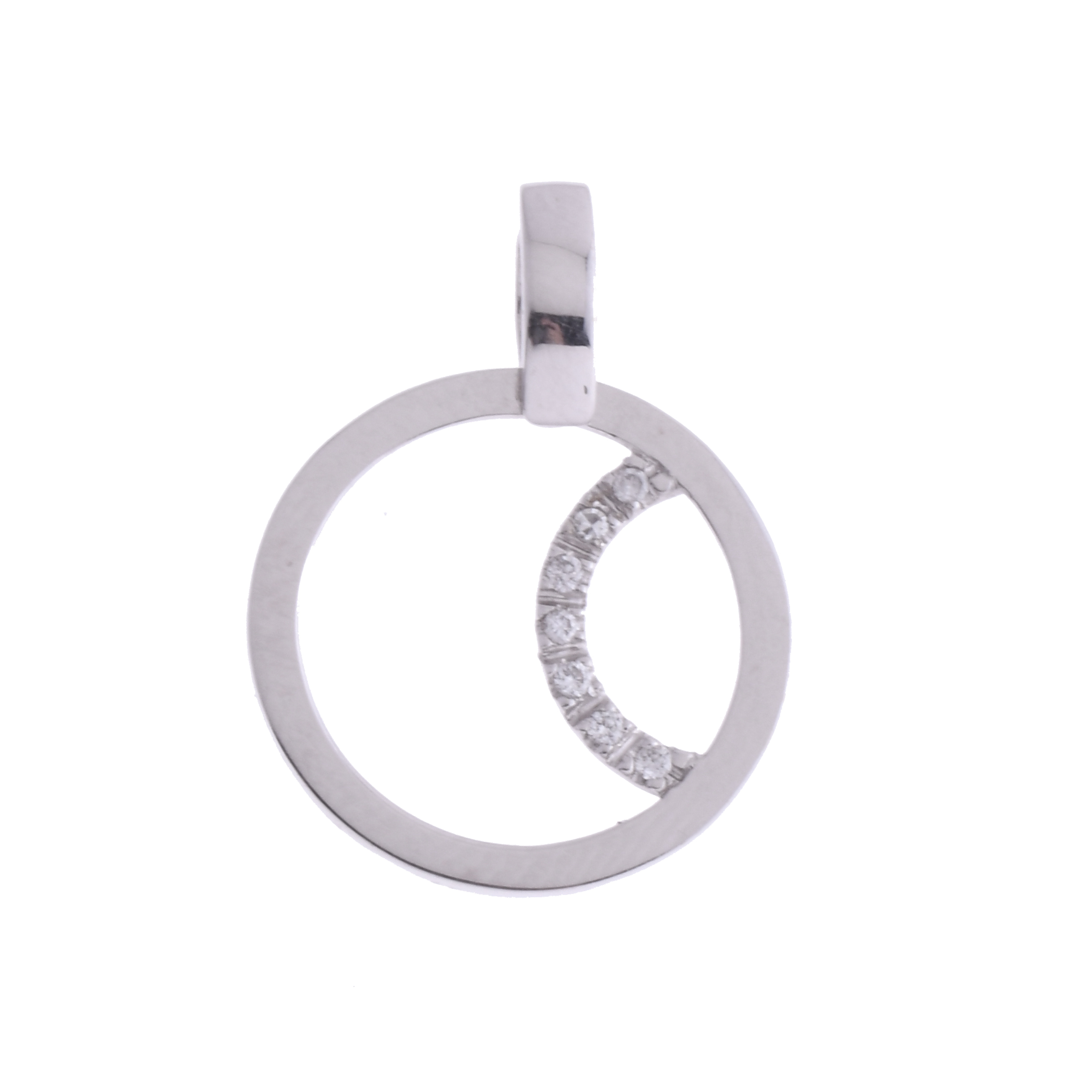 COLGANTE CIRCULAR CON DIAMANTES.