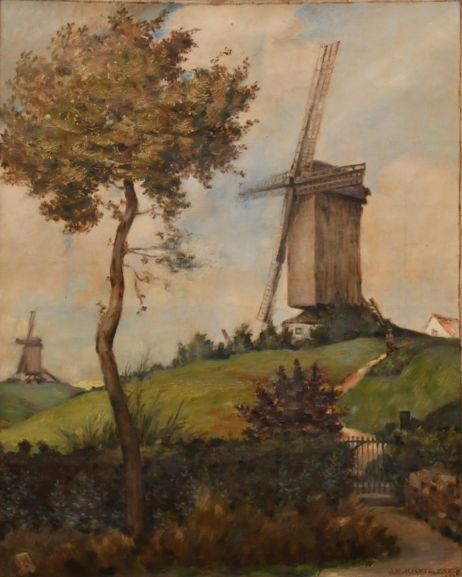ATtributed to  JEAN-MICHEL CAZIN (1869-1917). "Le Moulin de