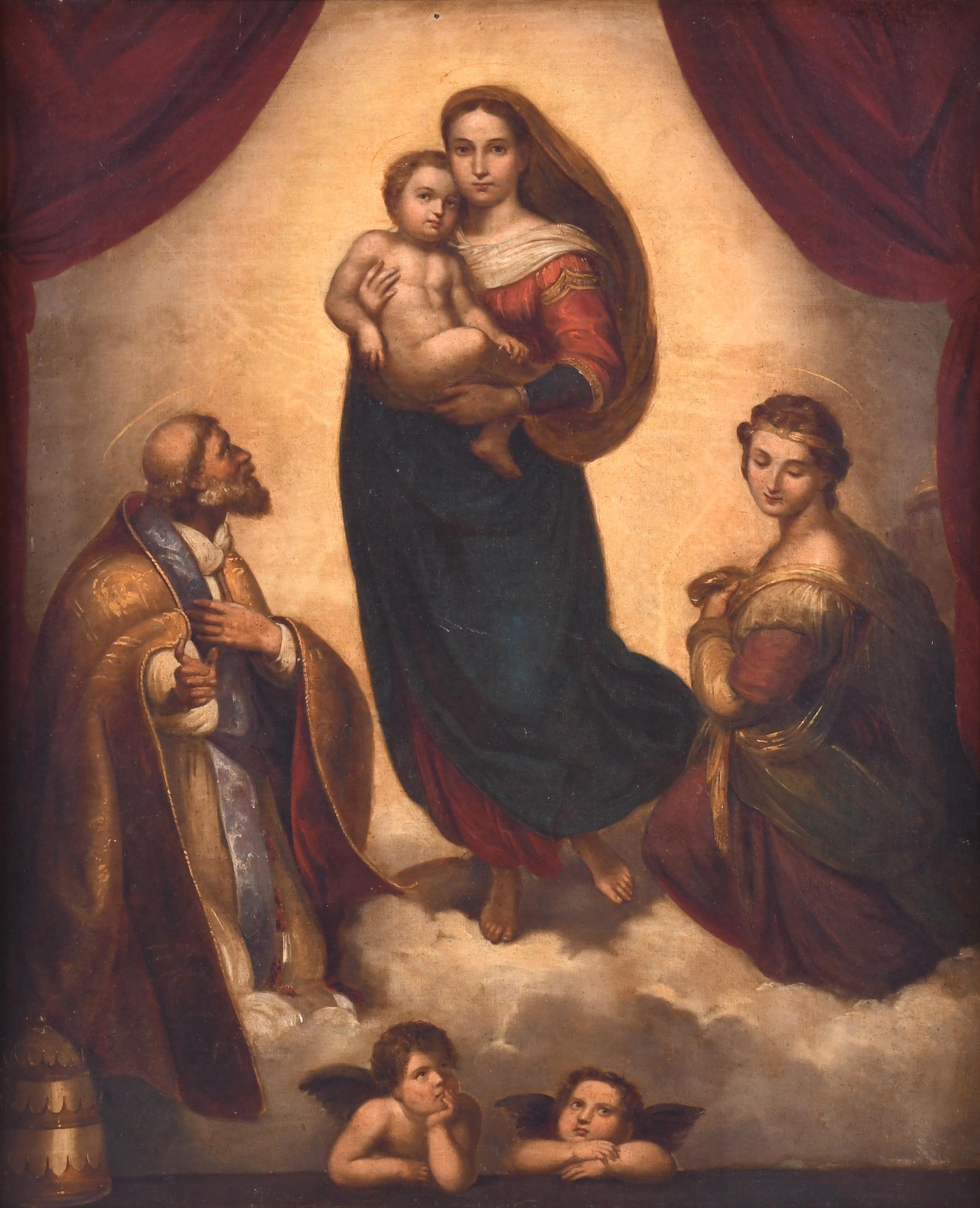 ESCUELA ITALIANA, SIGLO XVIII. "MADONNA SIXTINA".