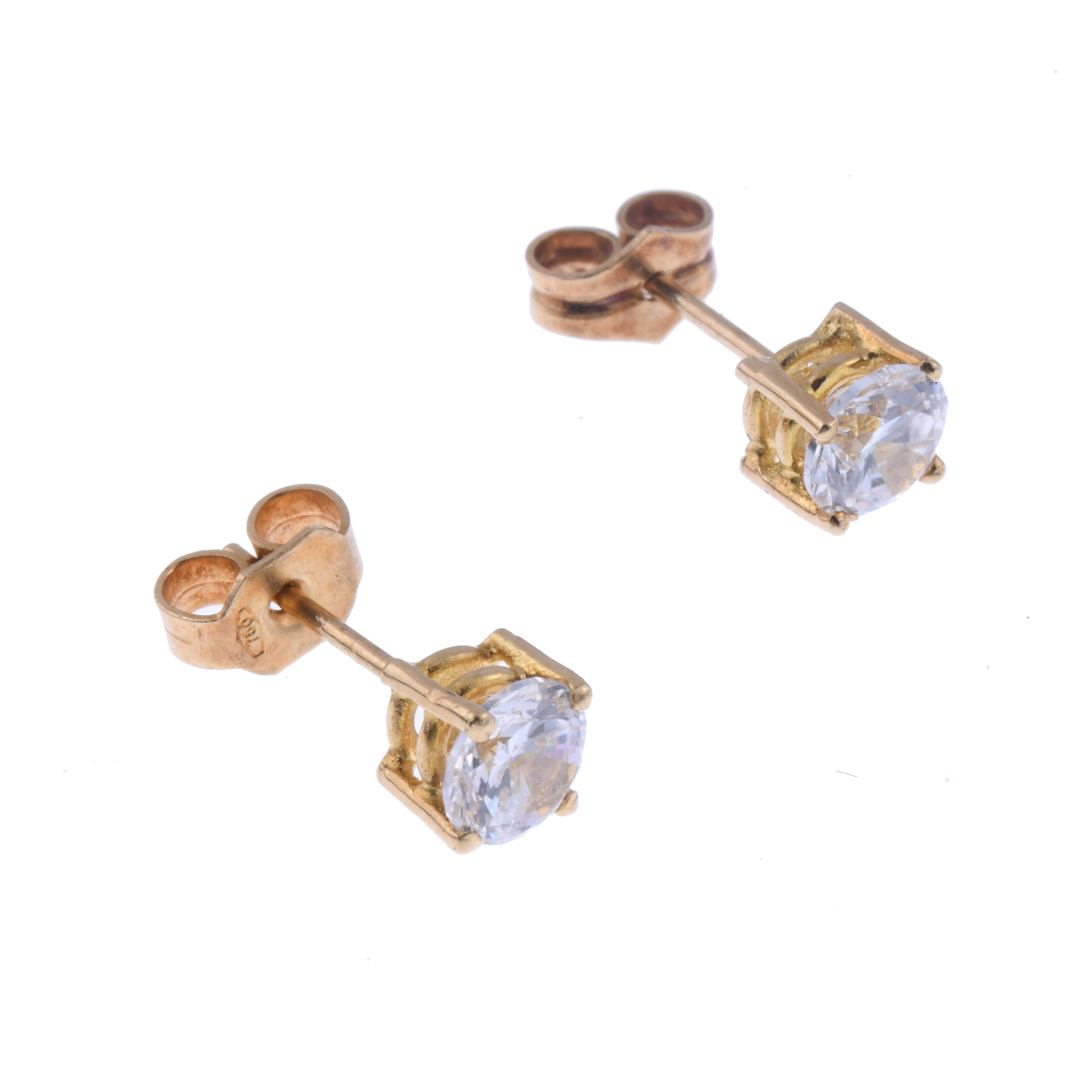 STUD EARRINGS WITH ZIRCONS.