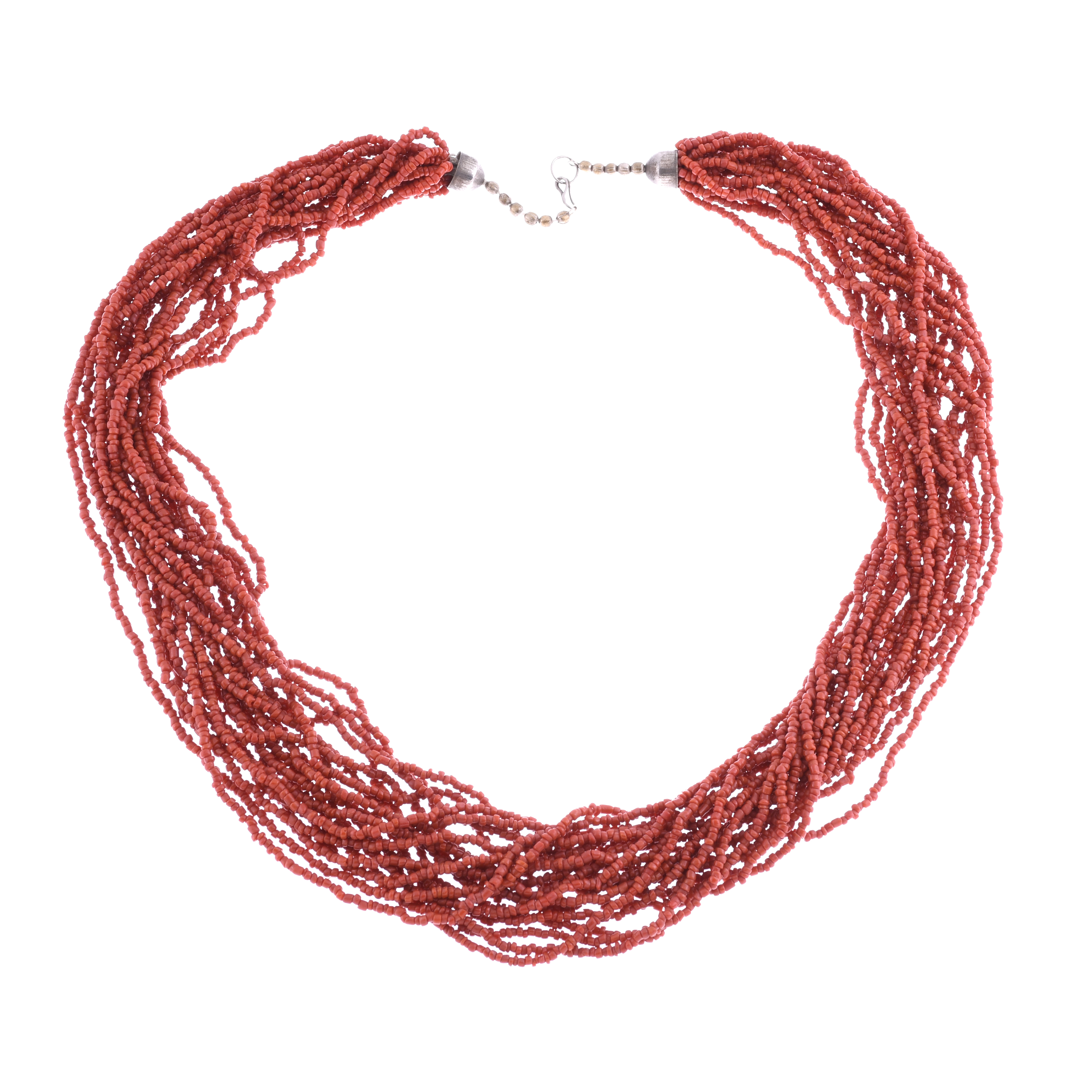 CORAL LONG NECKLACE.