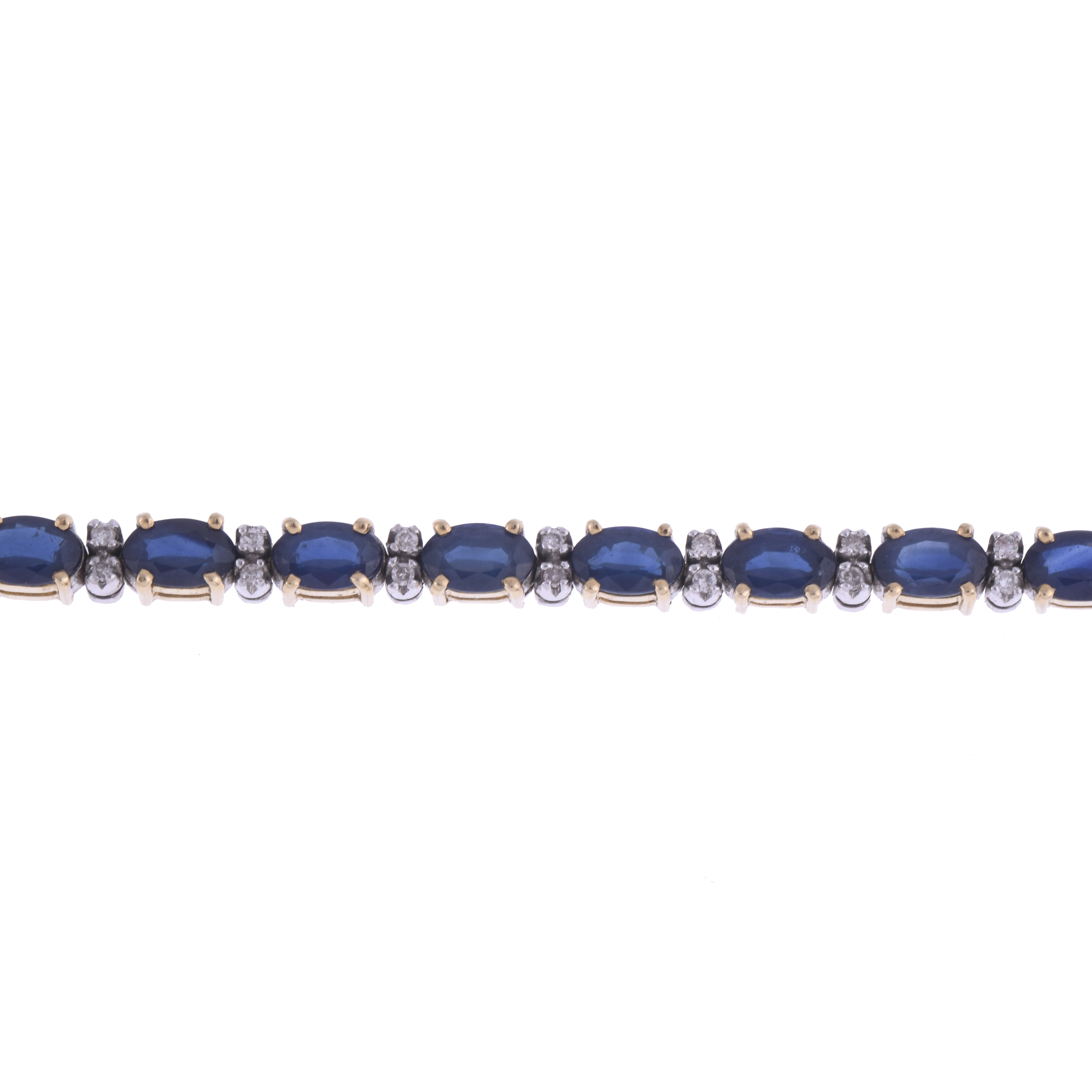 PULSERA RIVIÈRE CON ZAFIROS Y DIAMANTES.