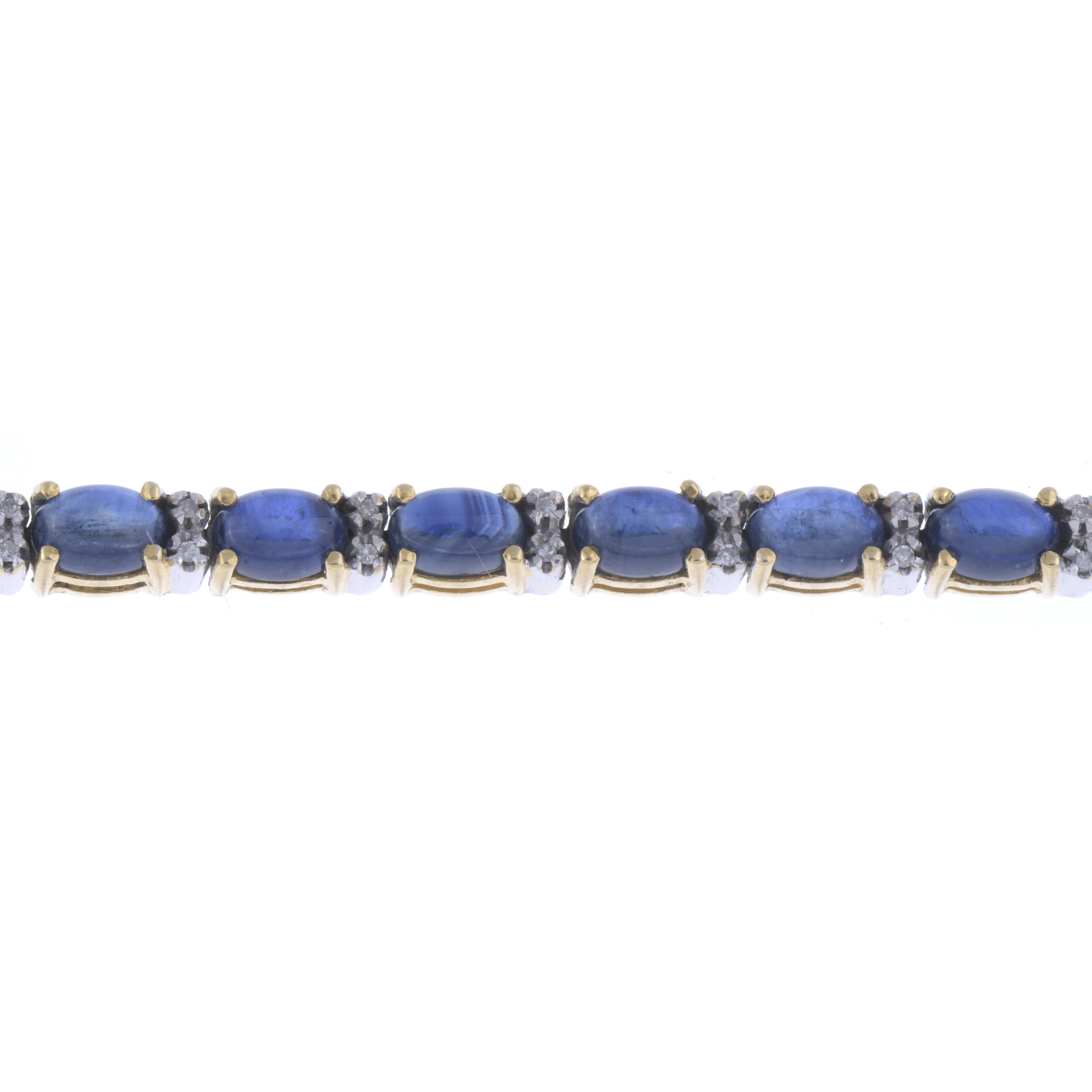 PULSERA RIVIÈRE DE ZAFIROS Y DIAMANTES.