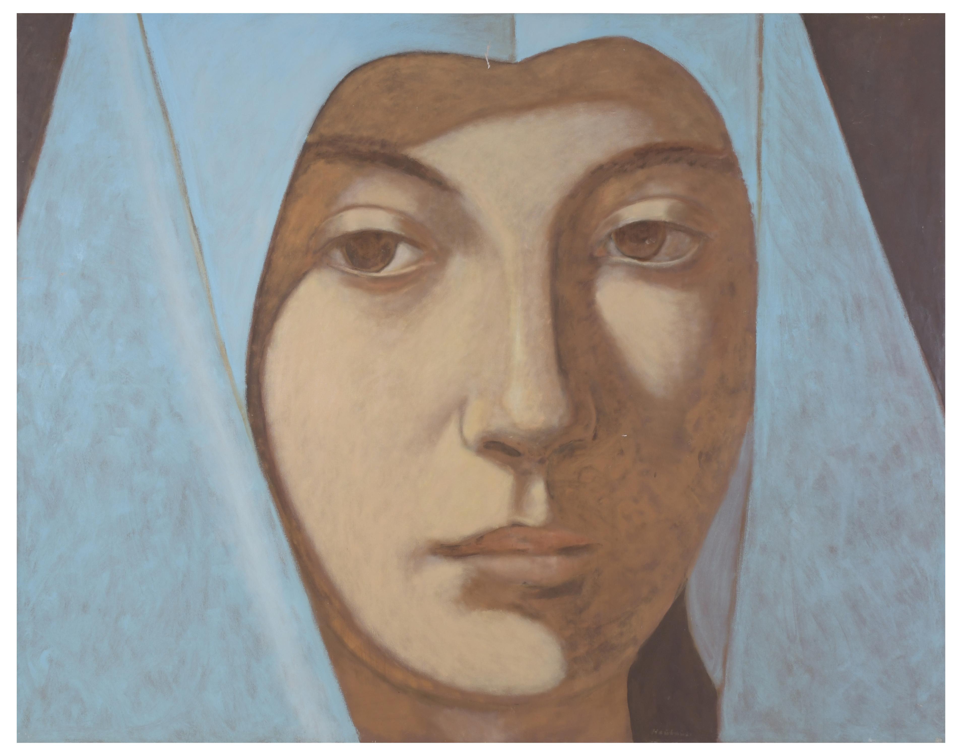 EGON NEUBAUER (1920-1991).  "ROSTRO DE LA VIRGEN DE LA ANUN