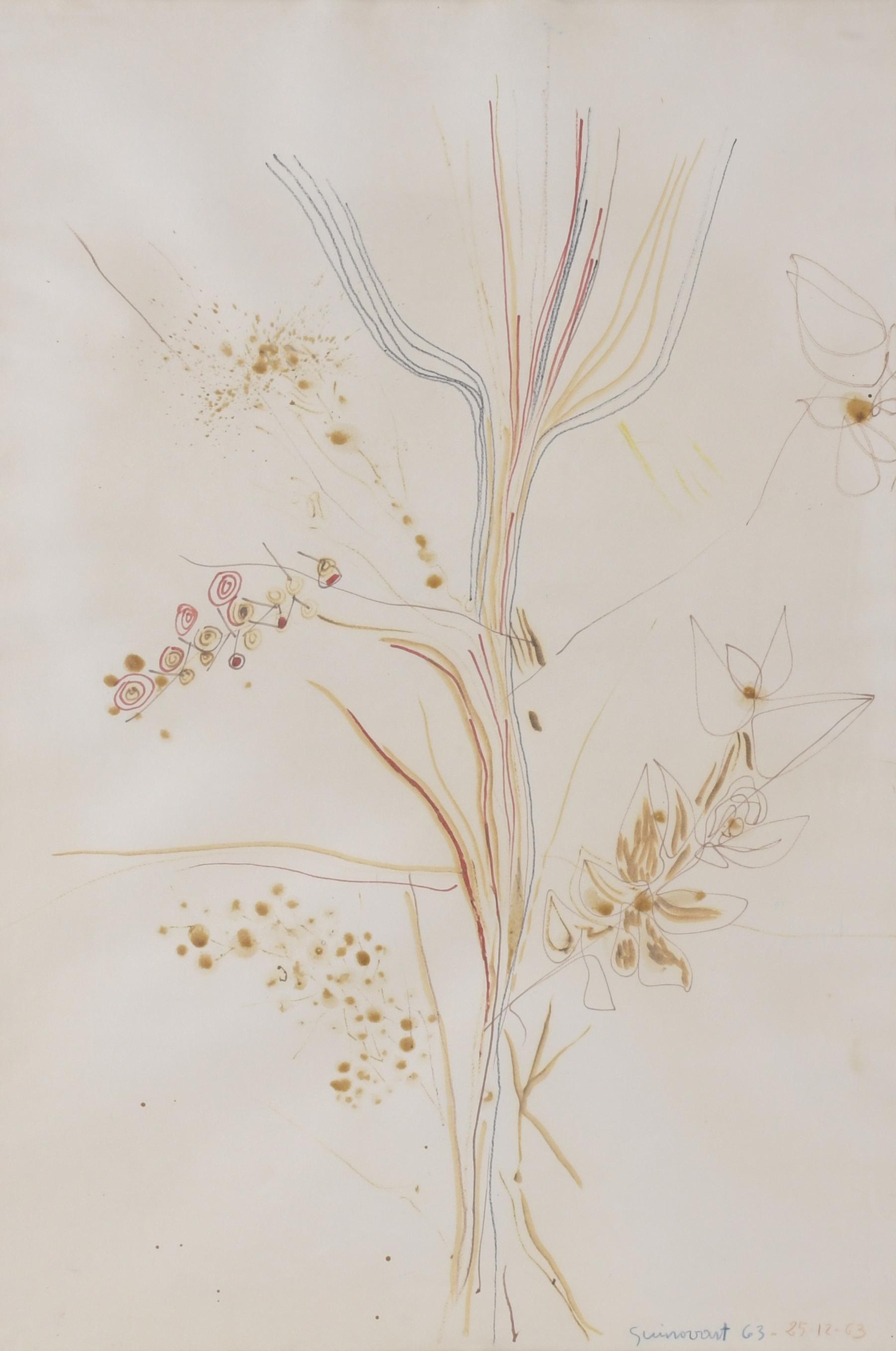 JOSEP GUINOVART (1927-2007). "FLOWERS", 25 - 12 - 1963.