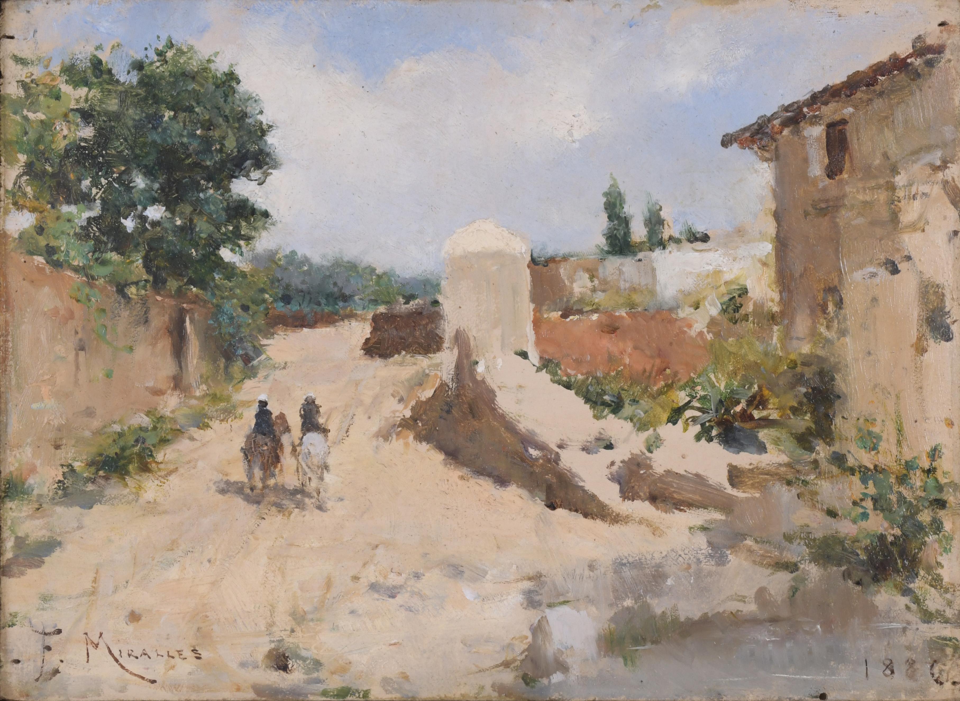 FRANCISCO MIRALLES Y GALUP (1848-1901). "LANDSCAPE WITH FIG