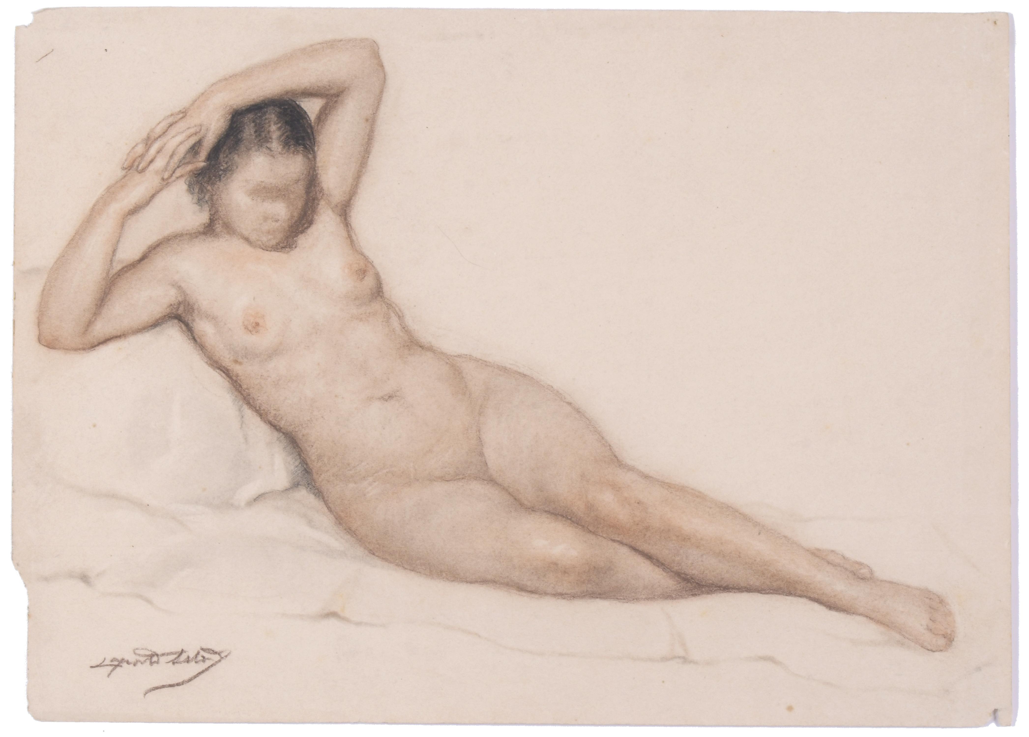 RAMÓN LAPORTA ASTORT (1888-1936).  "FEMALE NUDE".