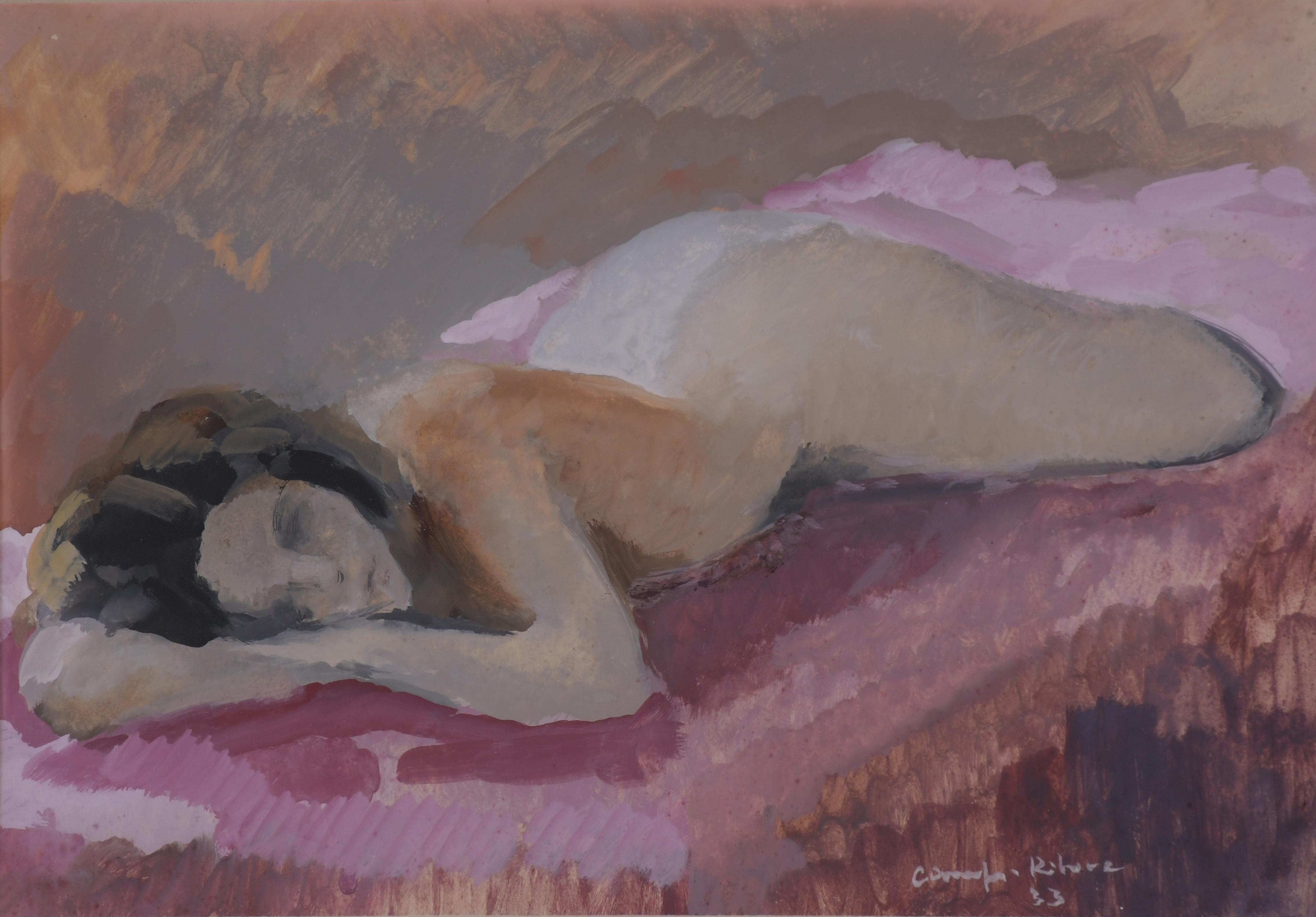 FRANCISCO CAMPS RIBERA (1895-1992).  "WOMAN LYING FACE DOWN