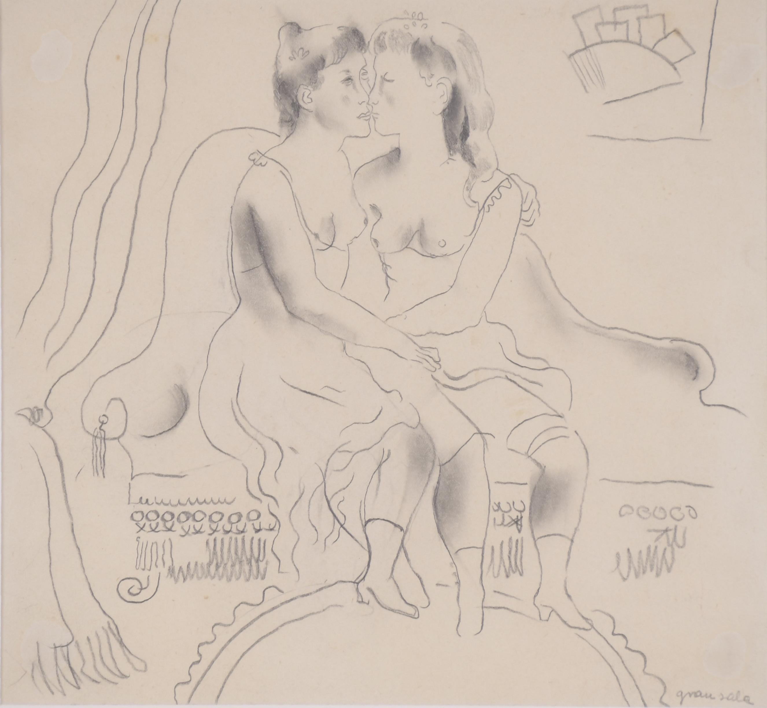 EMILI GRAU-SALA (1911-1975). "PAIR OF WOMEN".
