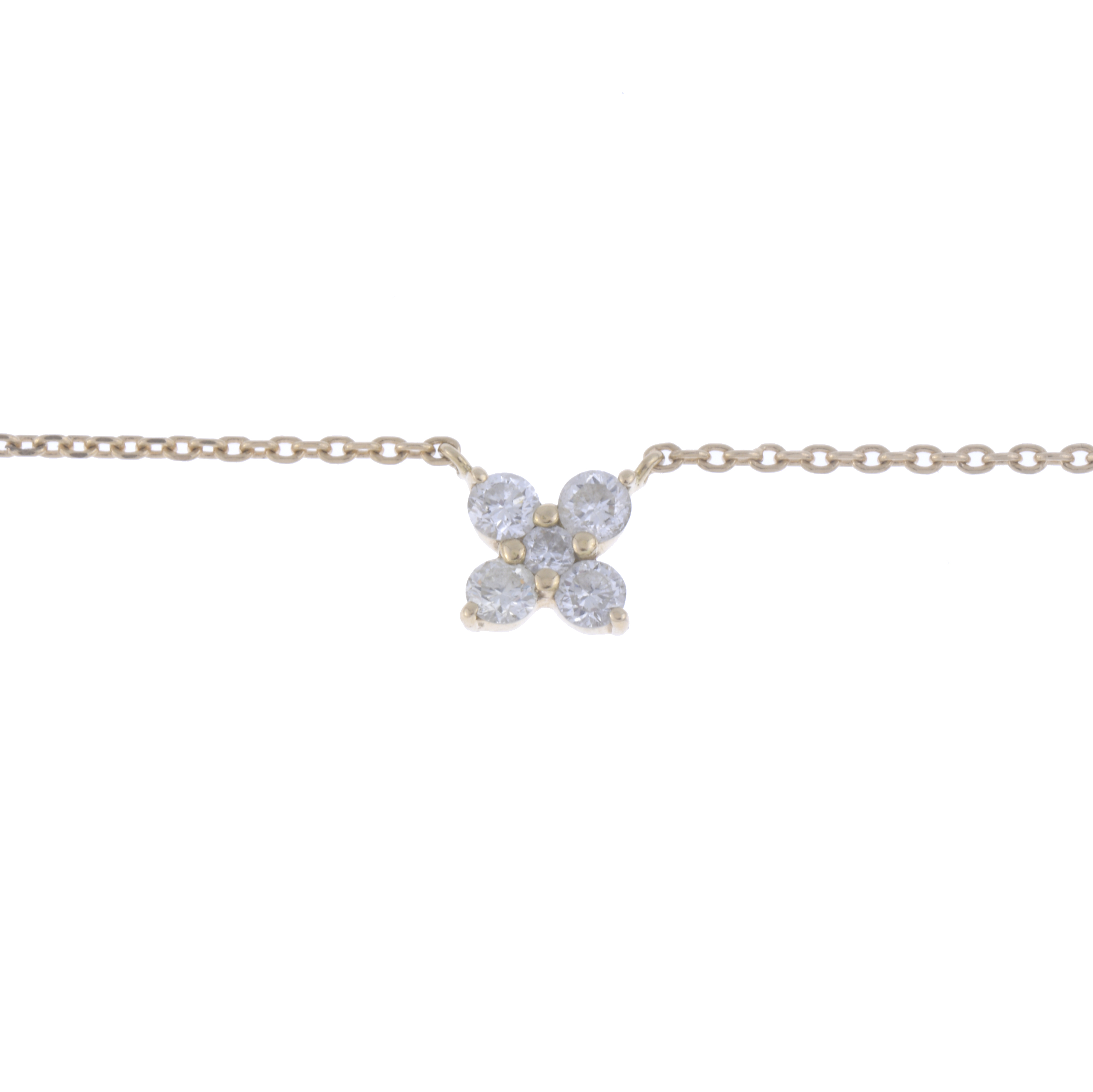 TOBILLERA CON FLOR DE DIAMANTES.