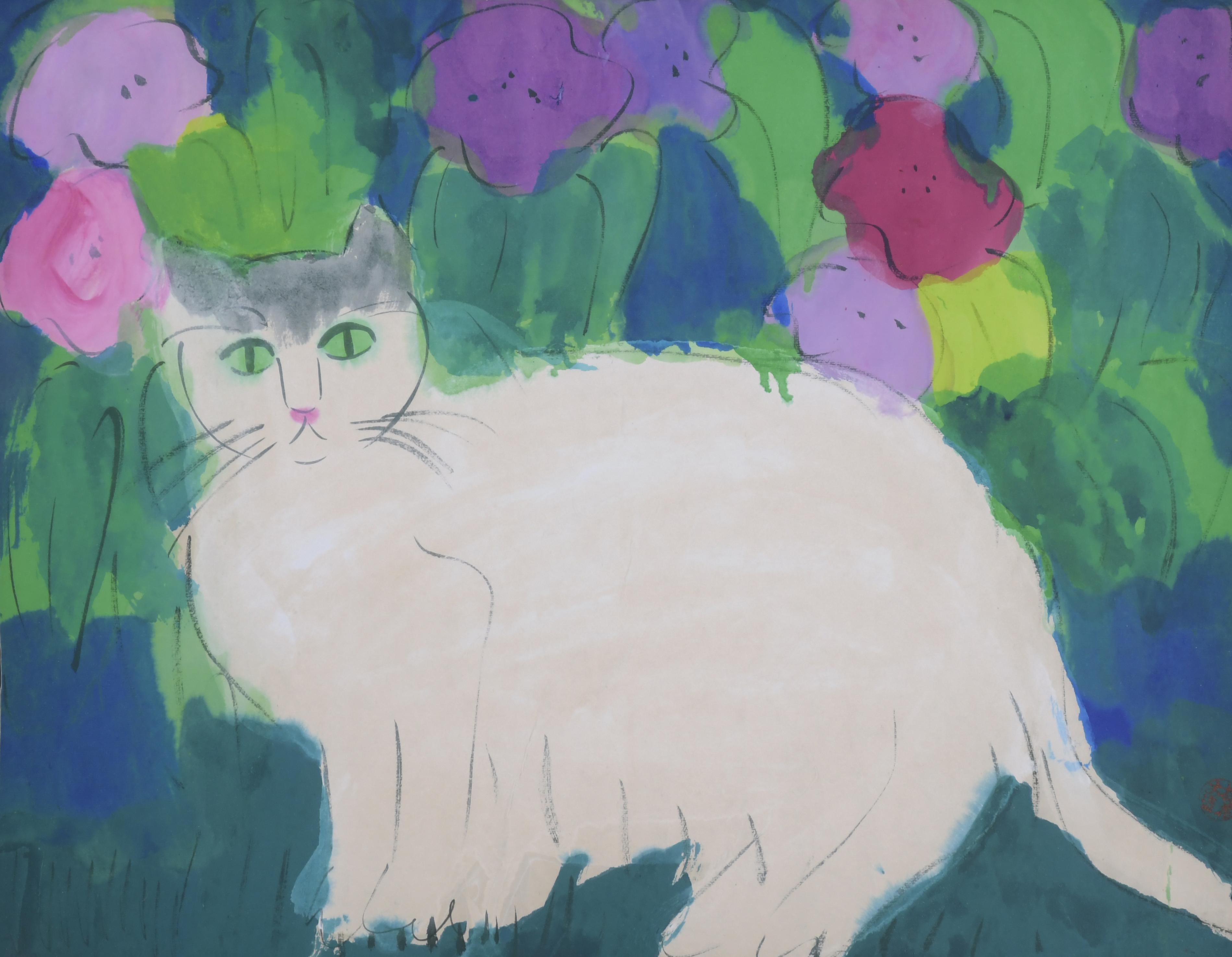 AFTER WALLASSE TING (20TH CENTURY). "CAT".