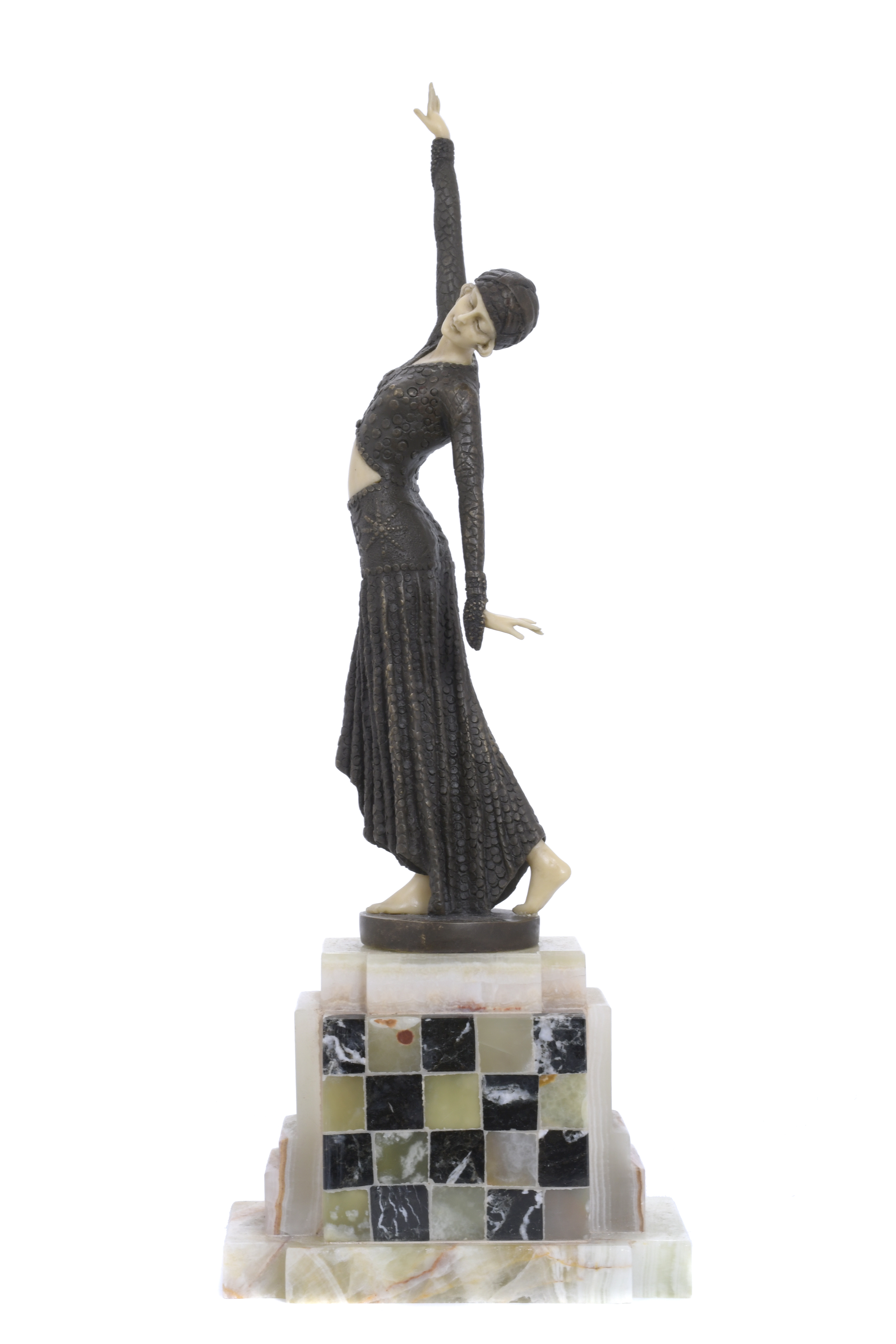 AFER MODELS BY DEMÉTRE CHIPARUS (1886-1947).  "FOOTSTEPS",