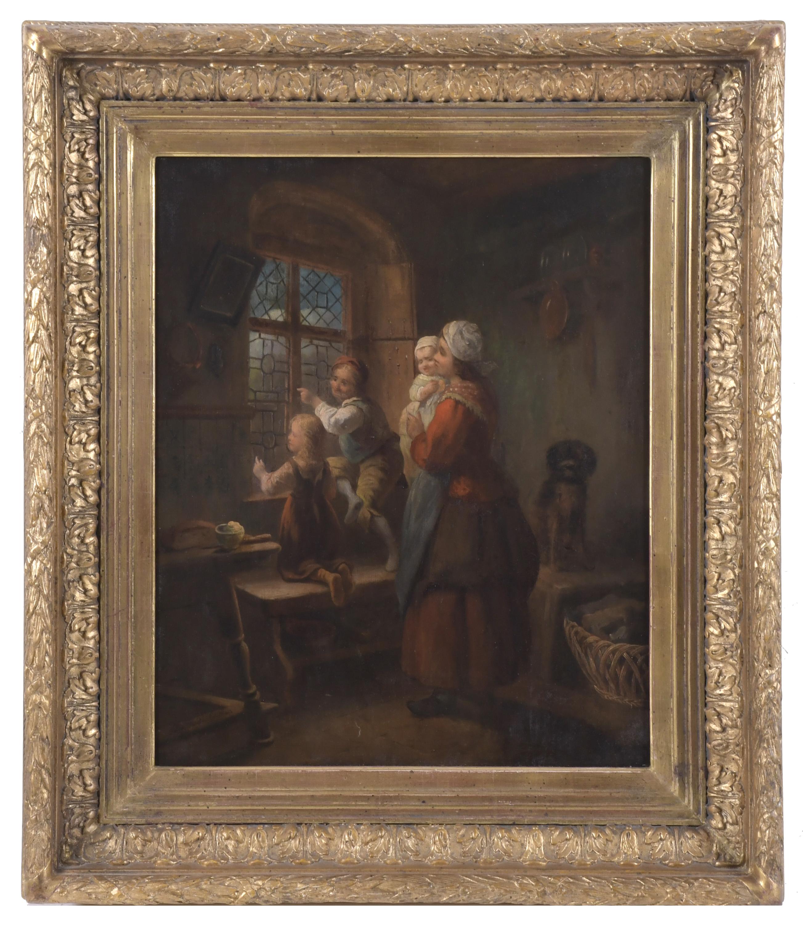 19TH CENTURY DUTCH SCHOOL. "FAMILY SCENE".