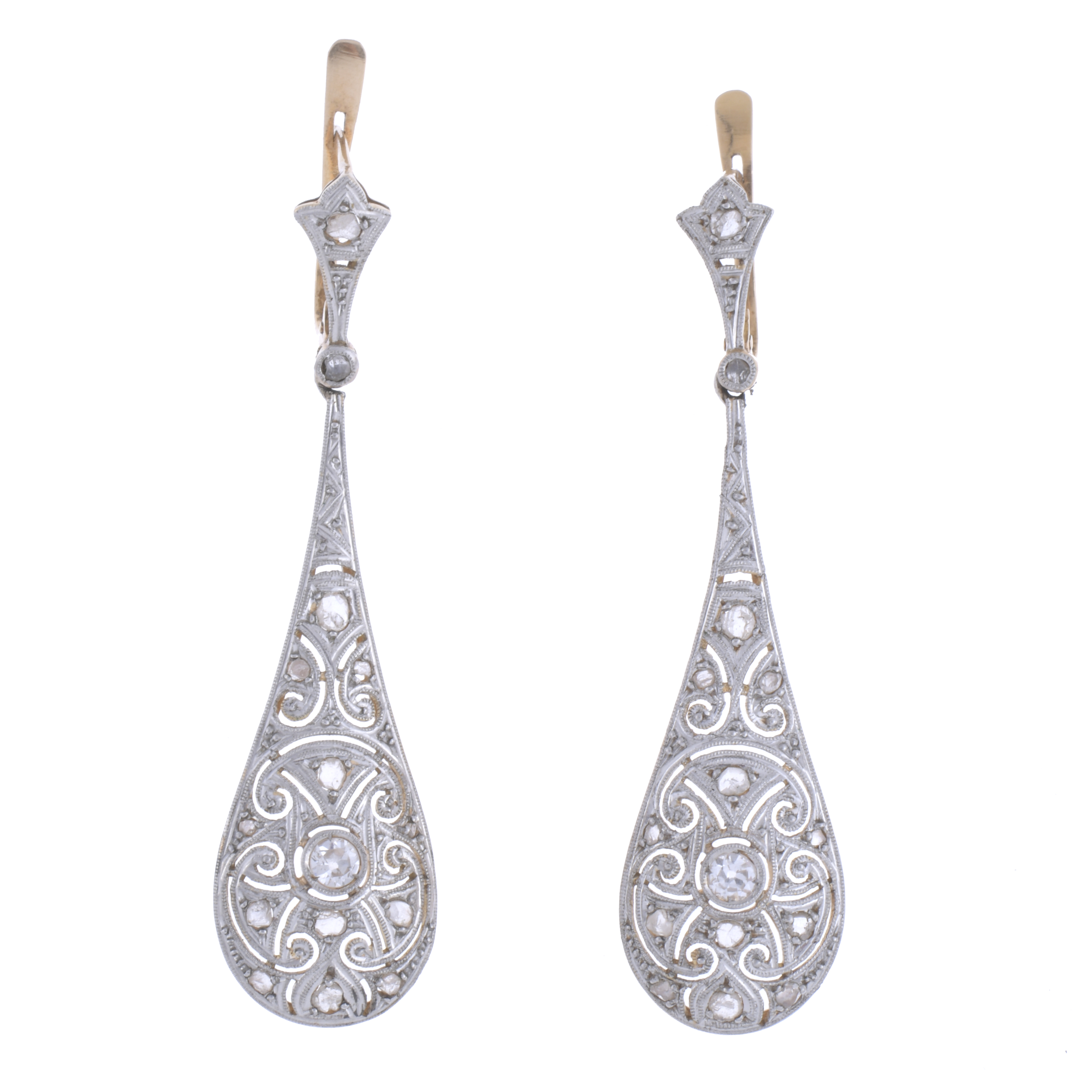 ART NOUVEAU LONG EARRINGS.