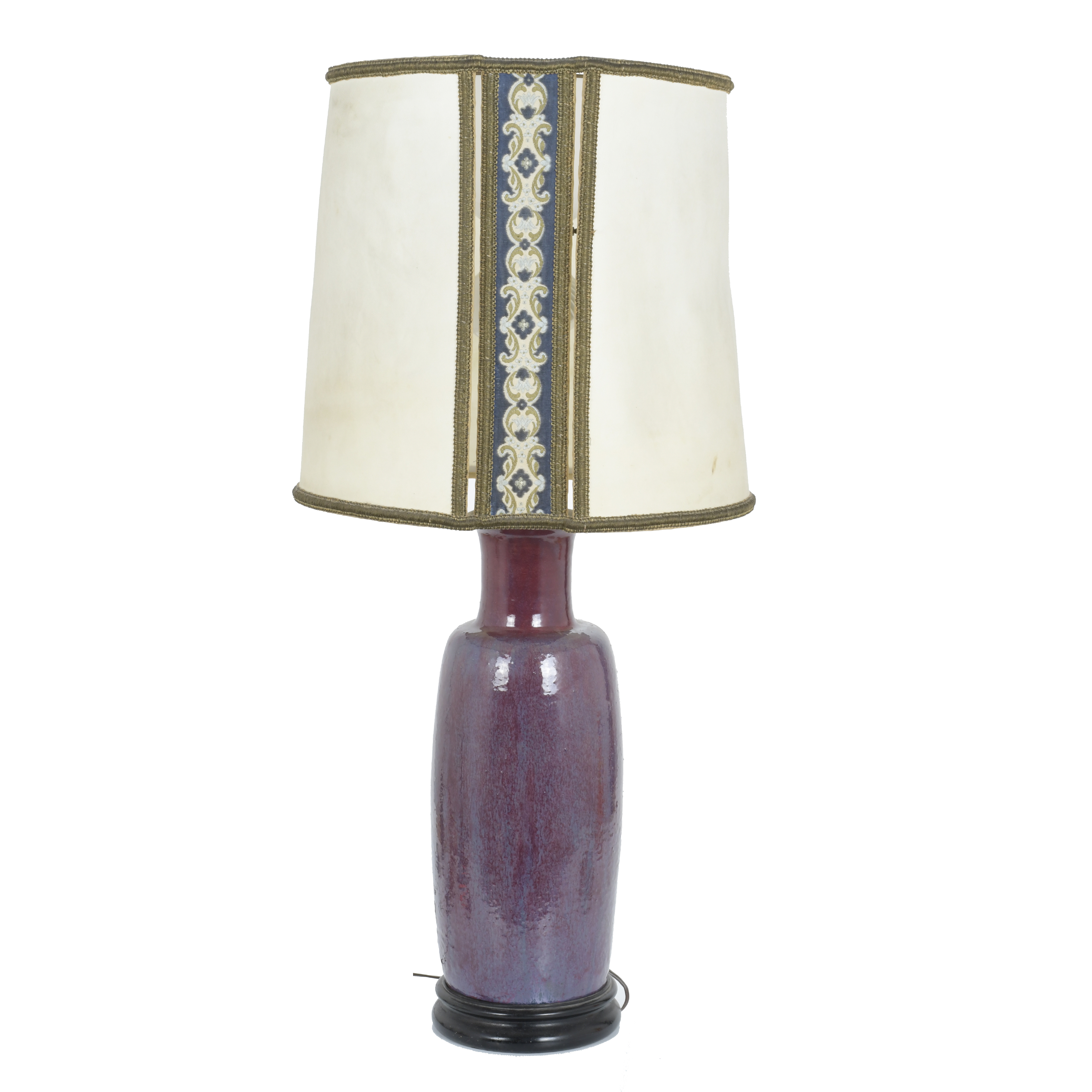 VASE TRANSFORMED INTO A LAMP, "SANG DU BEUF". CHINA, MID 20