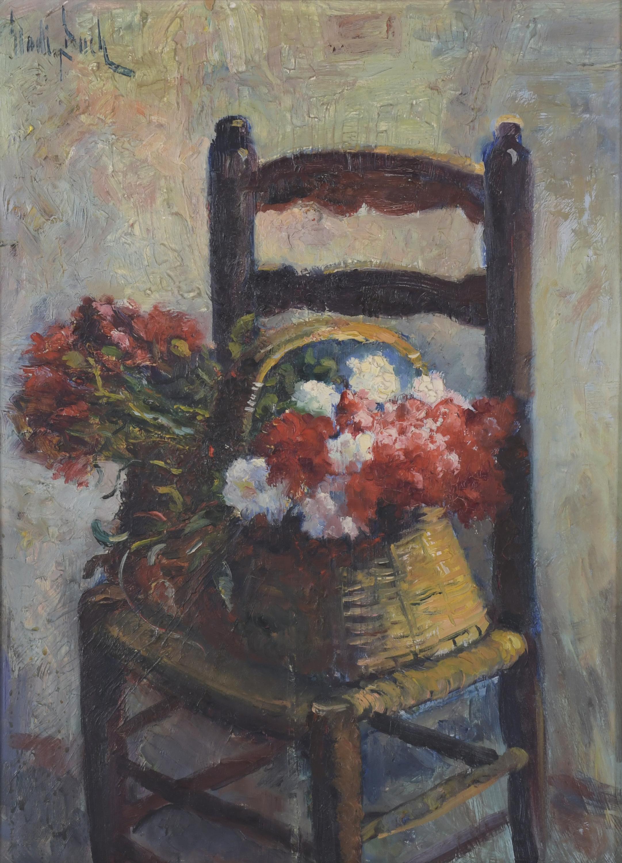 ELADI DUCH MOSTEIRO (1931-2020).  "FLOWERS BASKET ON A WICK