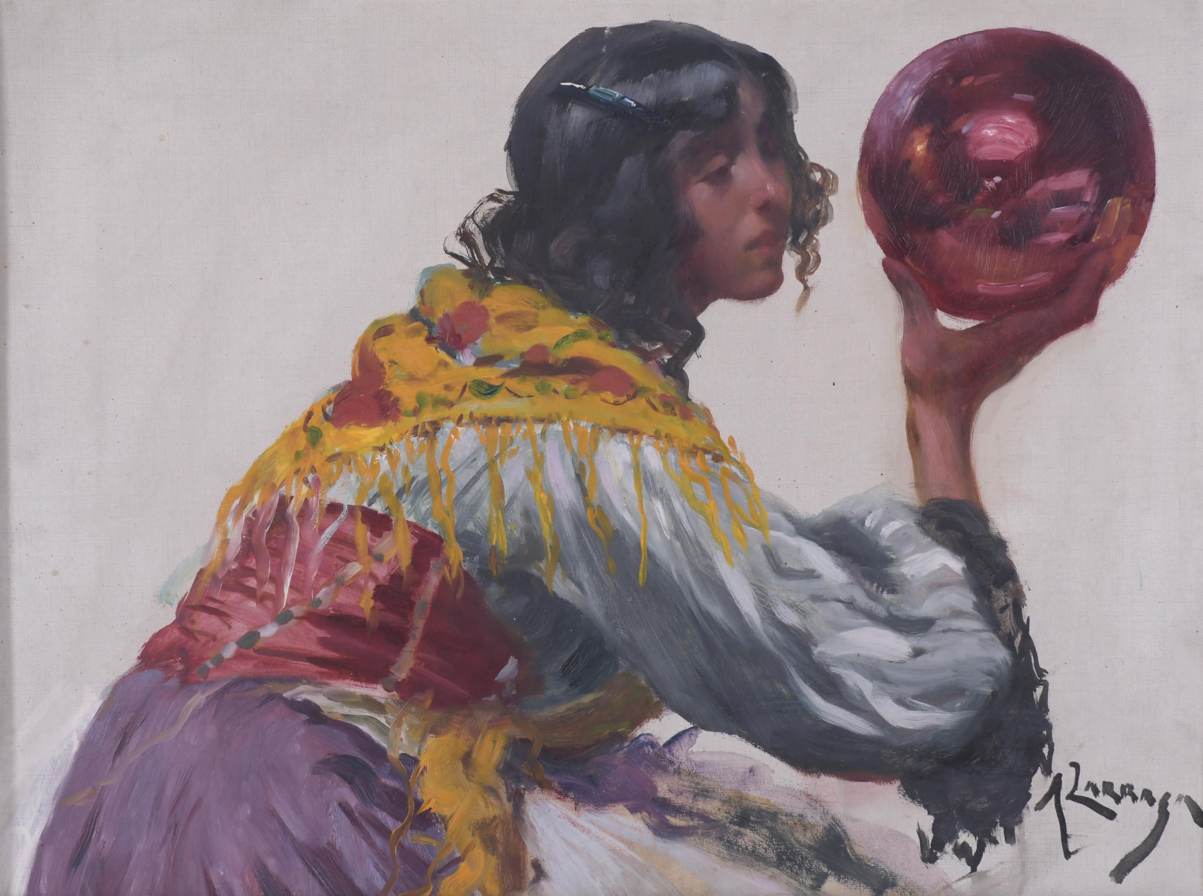 ANDRÉS LARRAGA Y MONTANER (1861-1931). "GYSPY WOMAN".