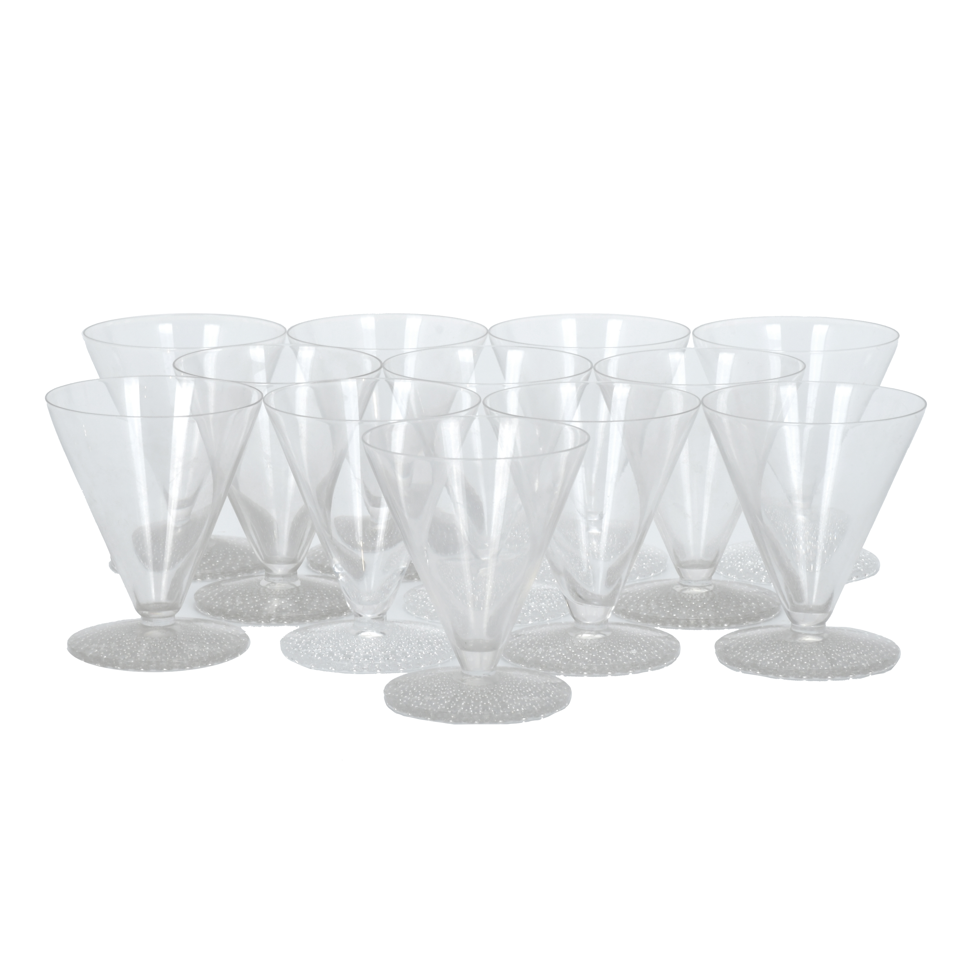 LALIQUE. TWELVE WINE GLASSES, TOKYO MODEL.