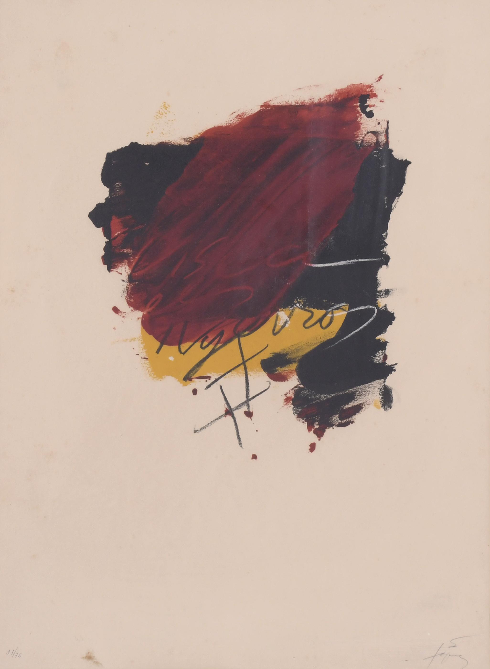 ANTONI TÀPIES (1923-2012). "LA CLAU DEL FOC 1", 1973.