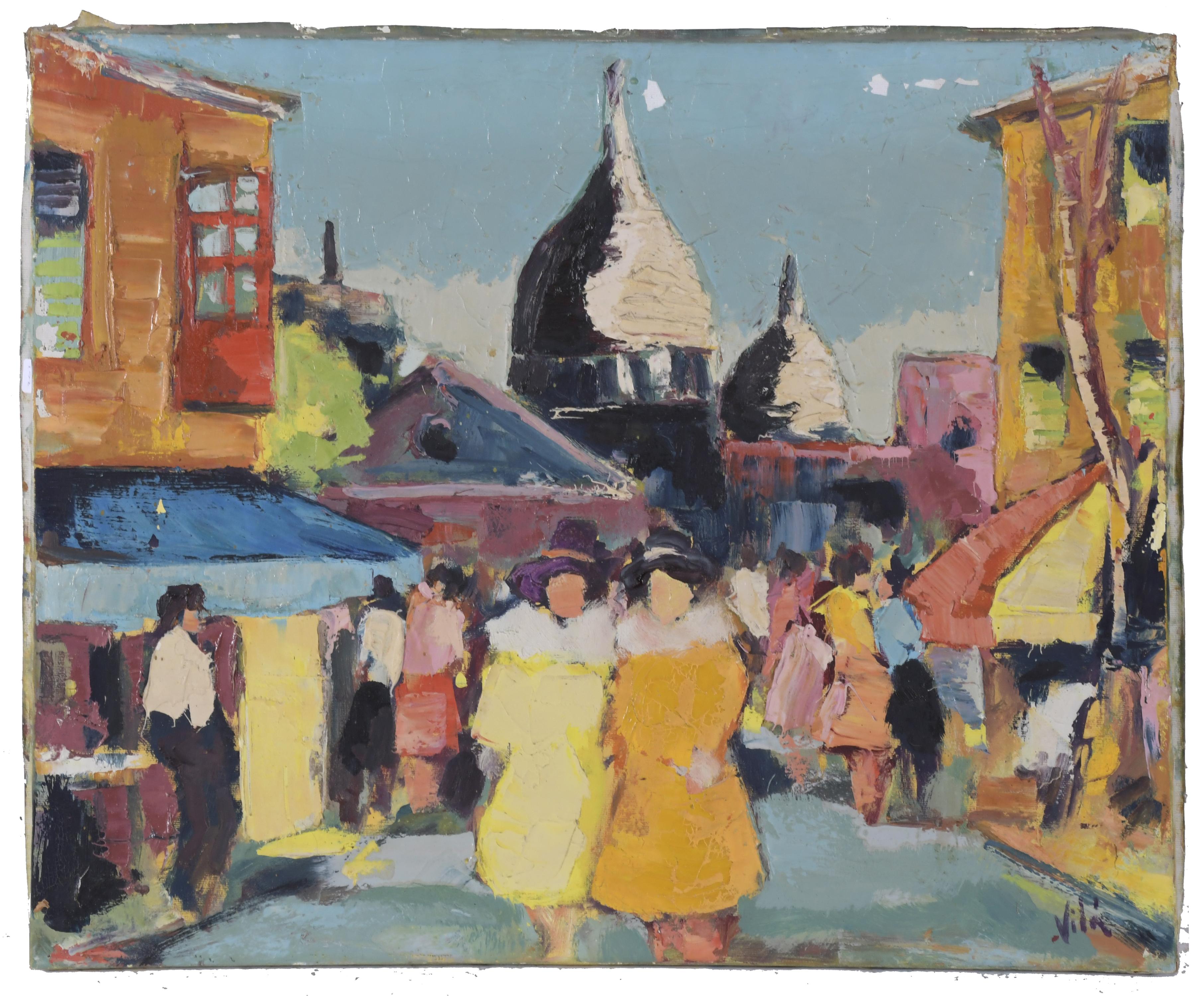 FELIP VILÁ (20TH CENTURY). "CITY VIEW".