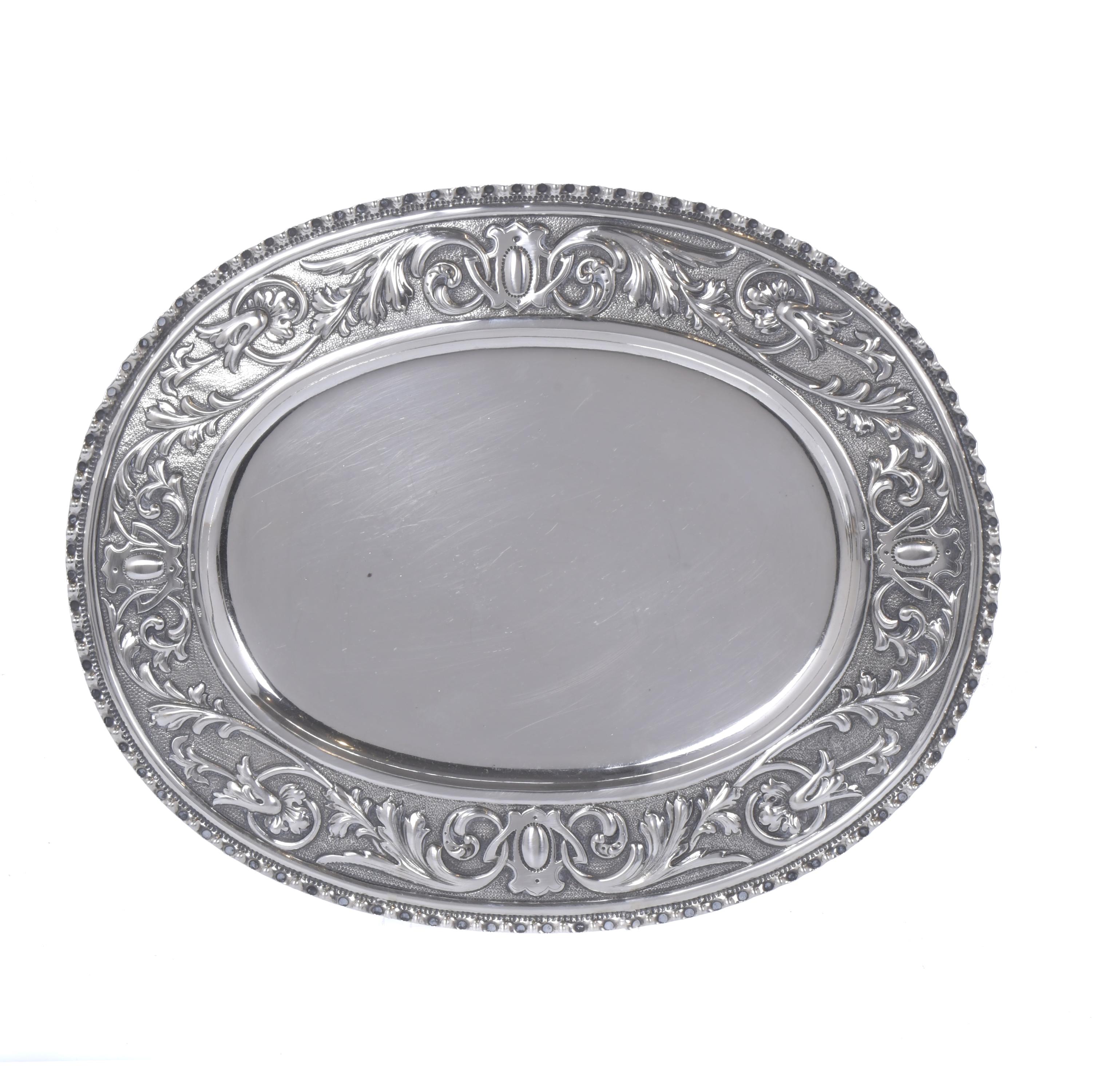 TRAY IN SPANISH SILVER BY SILVERSMITH BERMUDEZ. EARLY 20TH 