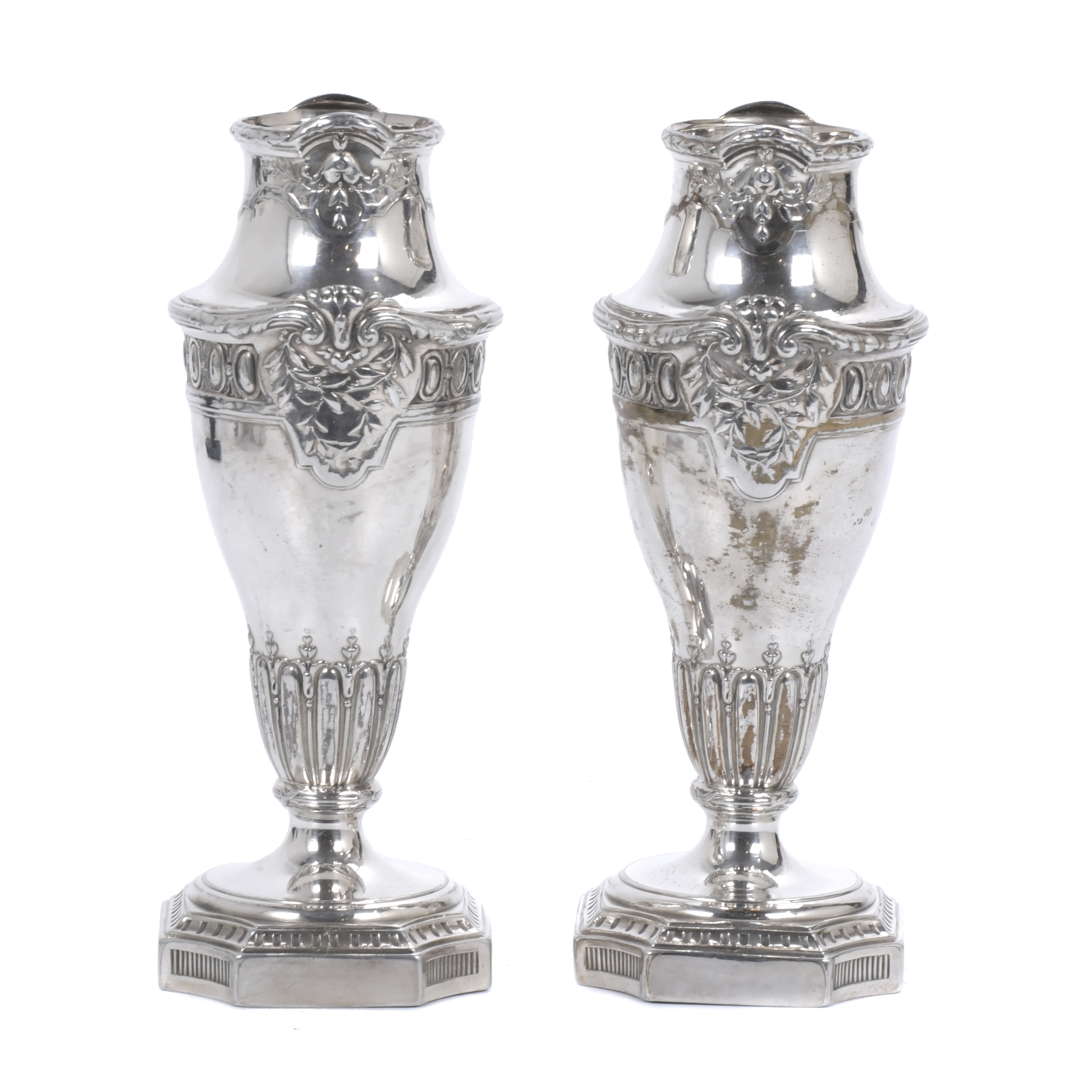 PAIR OF FRENCH ART NOUVEAU SMALL VASES