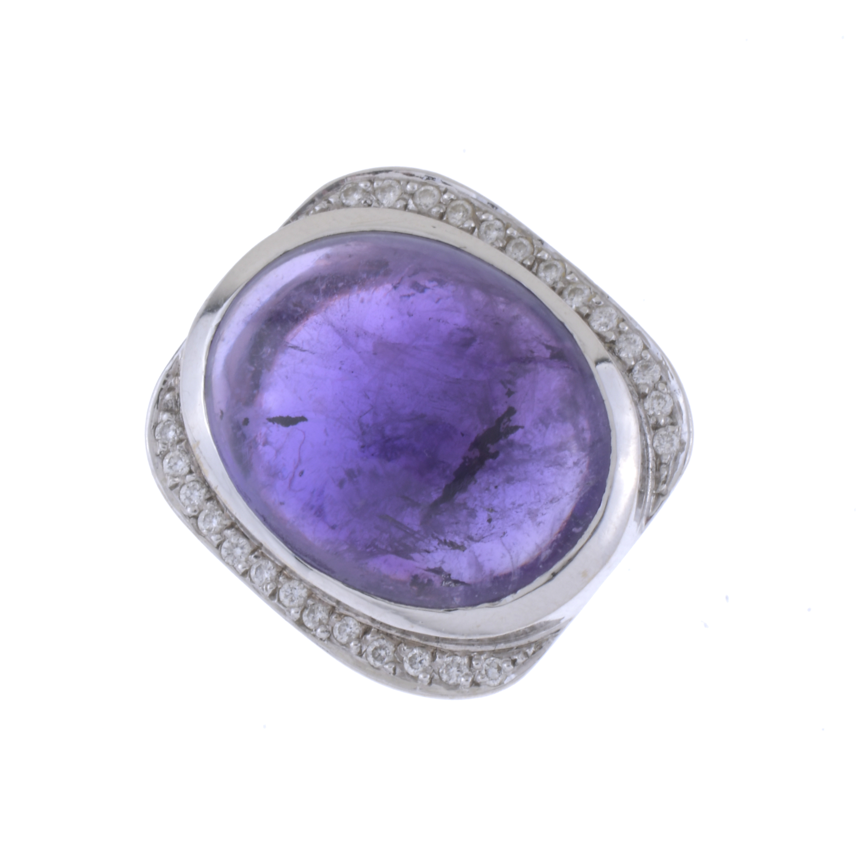 RING WITH LARGE AMETHYST.