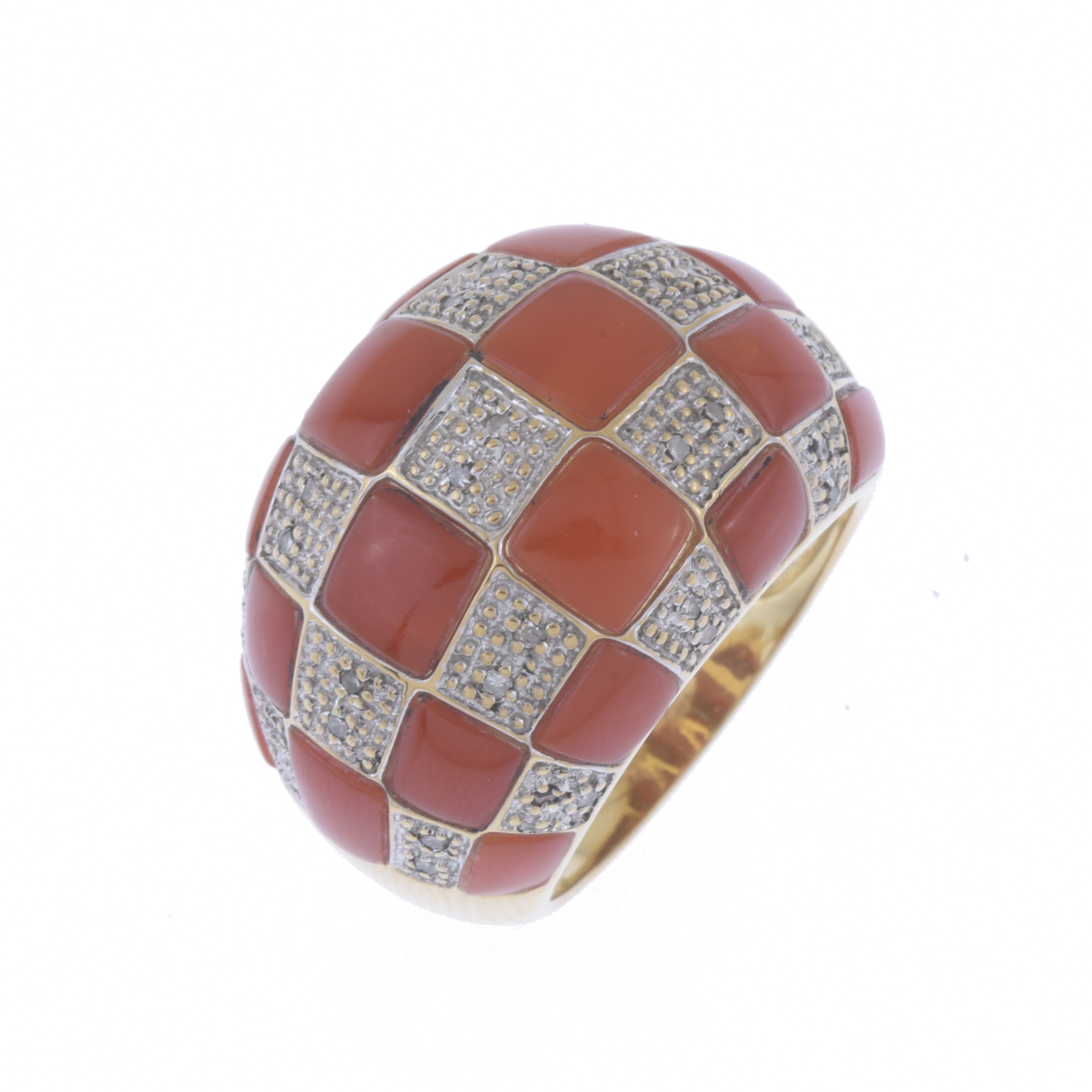 BULGARI-LIKE BOBMÉ RING WITH CORAL.