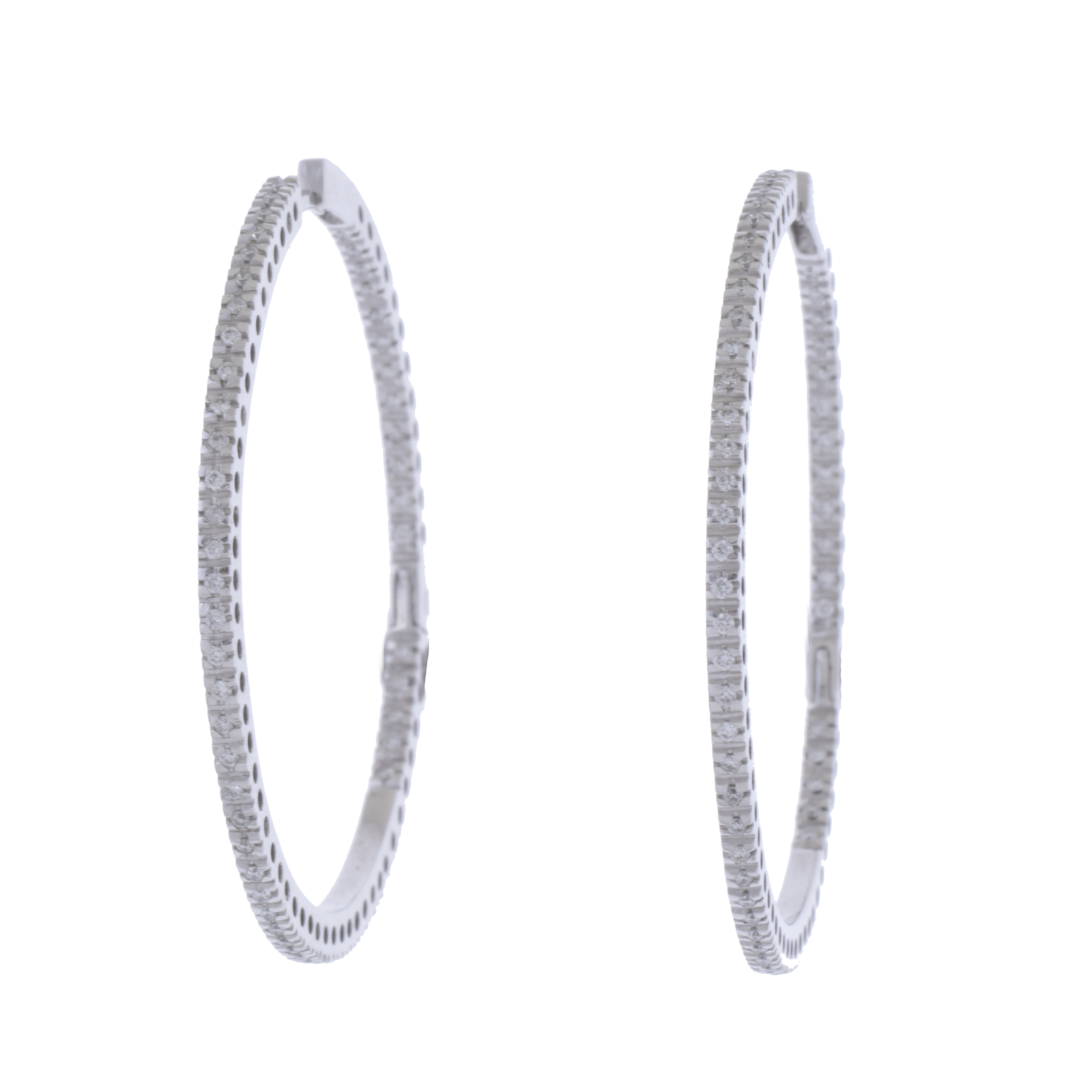 DIAMONDS CREOLE EARRINGS.