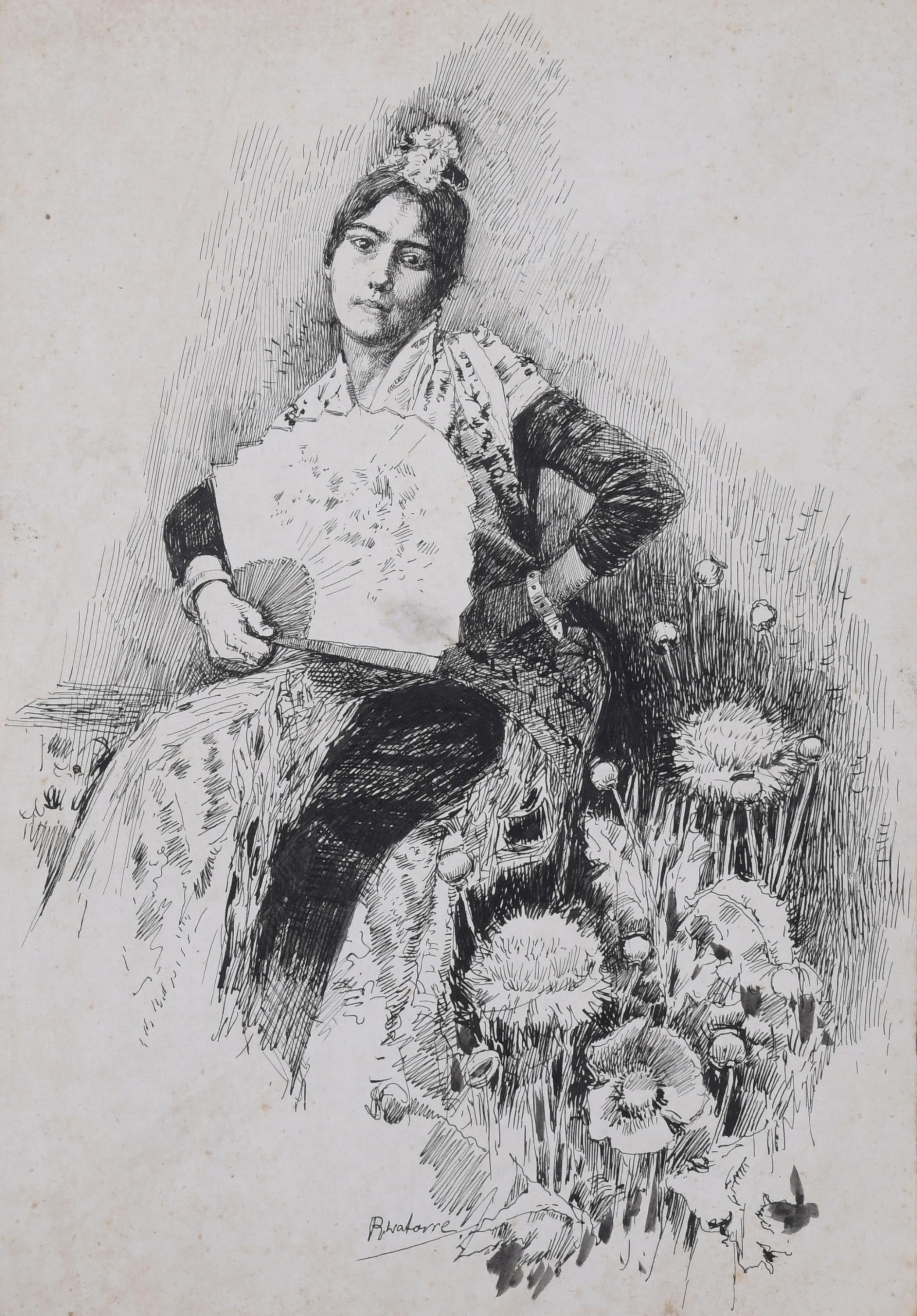 RAFAEL LATORRE VIEDMA (1872-1960).  "GYPSY WOMAN".