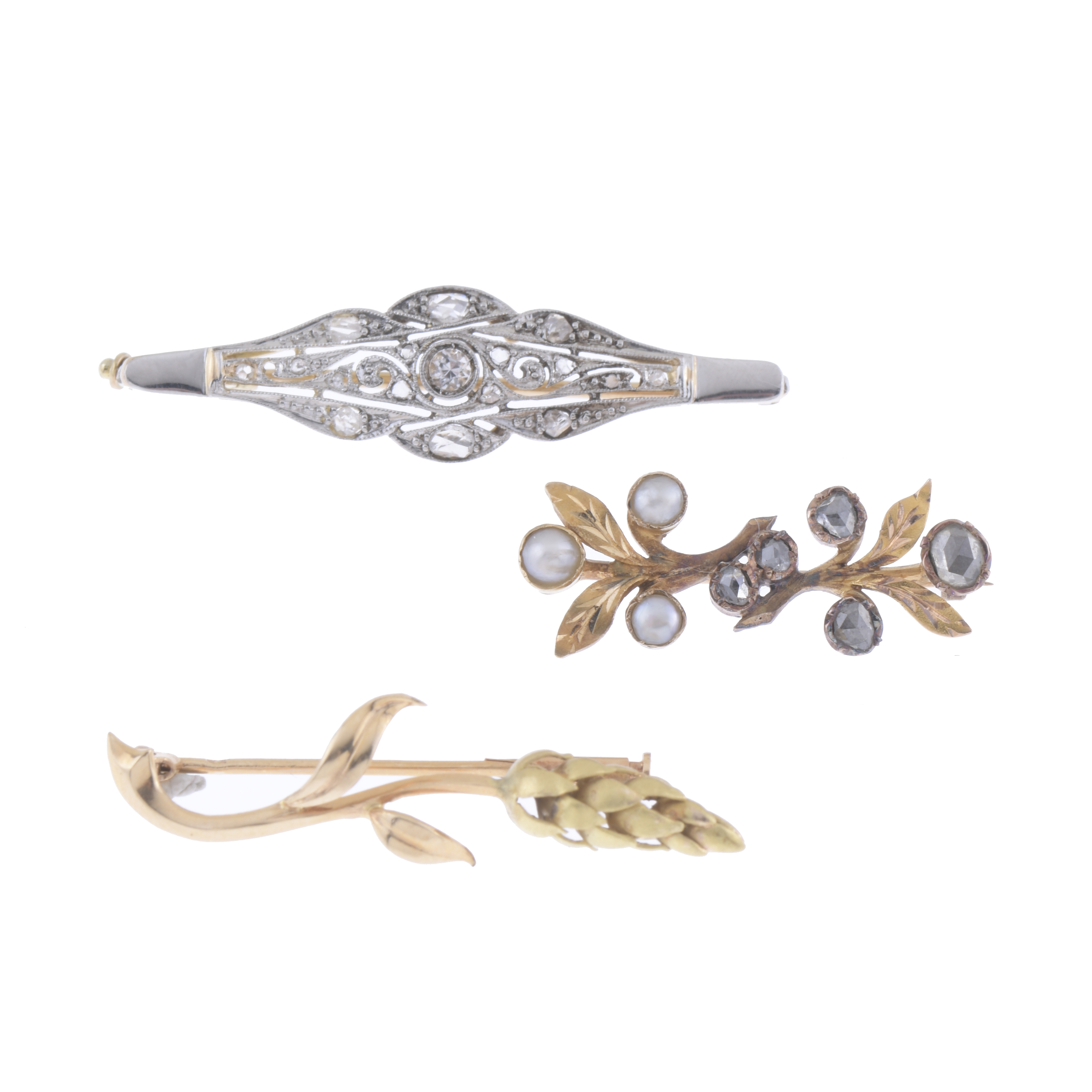 THREE BROOCHES, EARLY 20TH CENTURY.