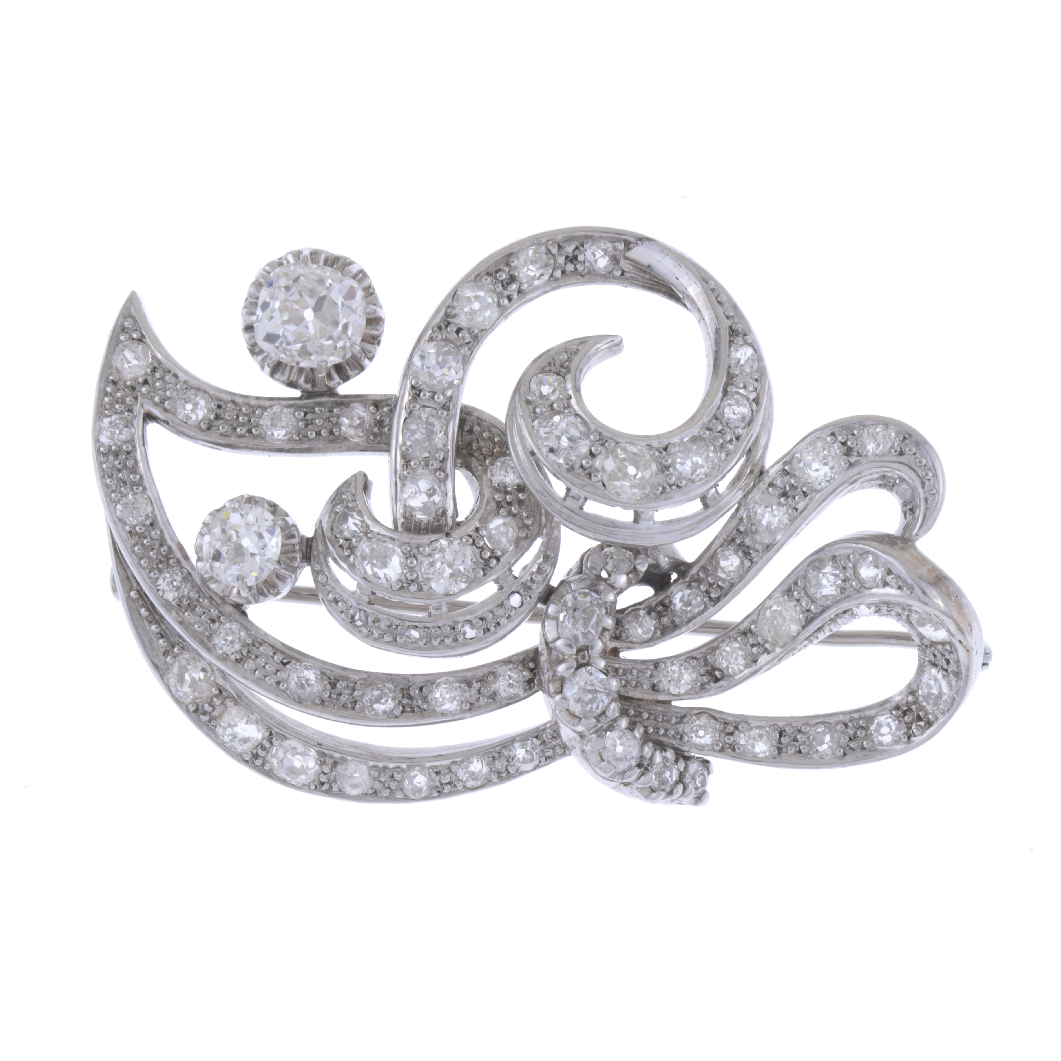 GOLD AND DIAMONDS BROOCH. CIRCA 1960