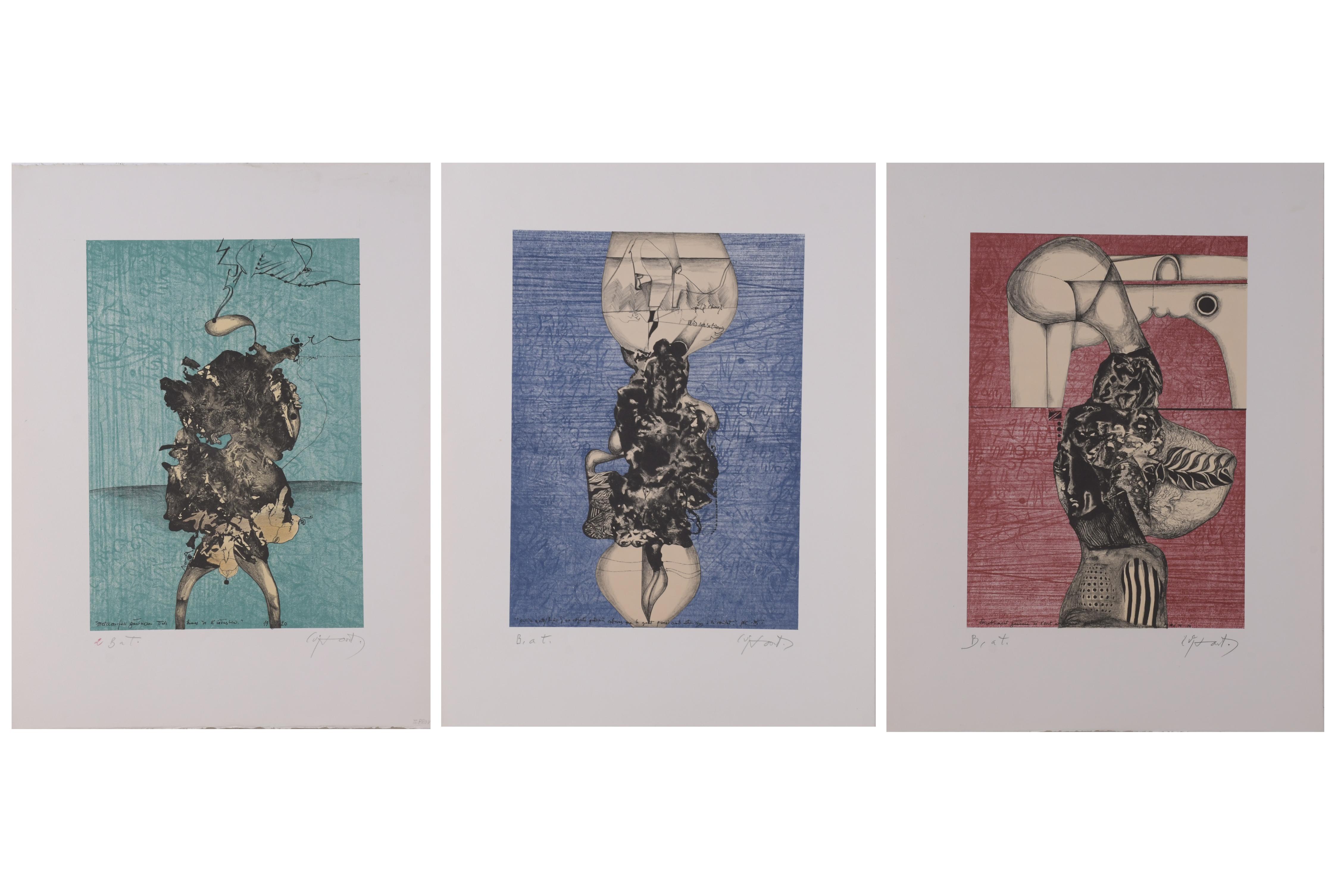 MODEST CUIXART i TÀPIES (1925-2007). Set of 3 lithographs.