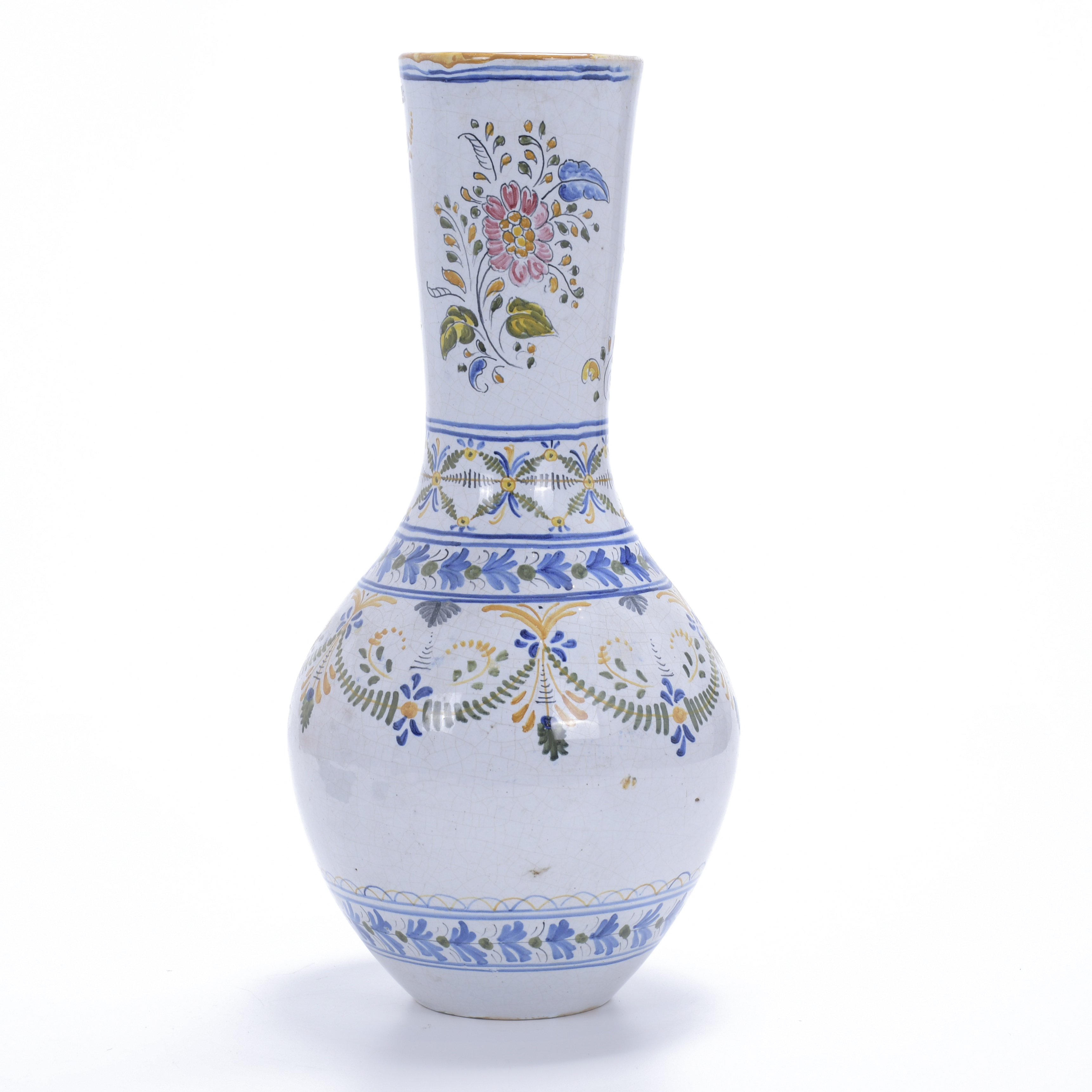 Jarrón en cerámica de Talavera, siglo XX. 