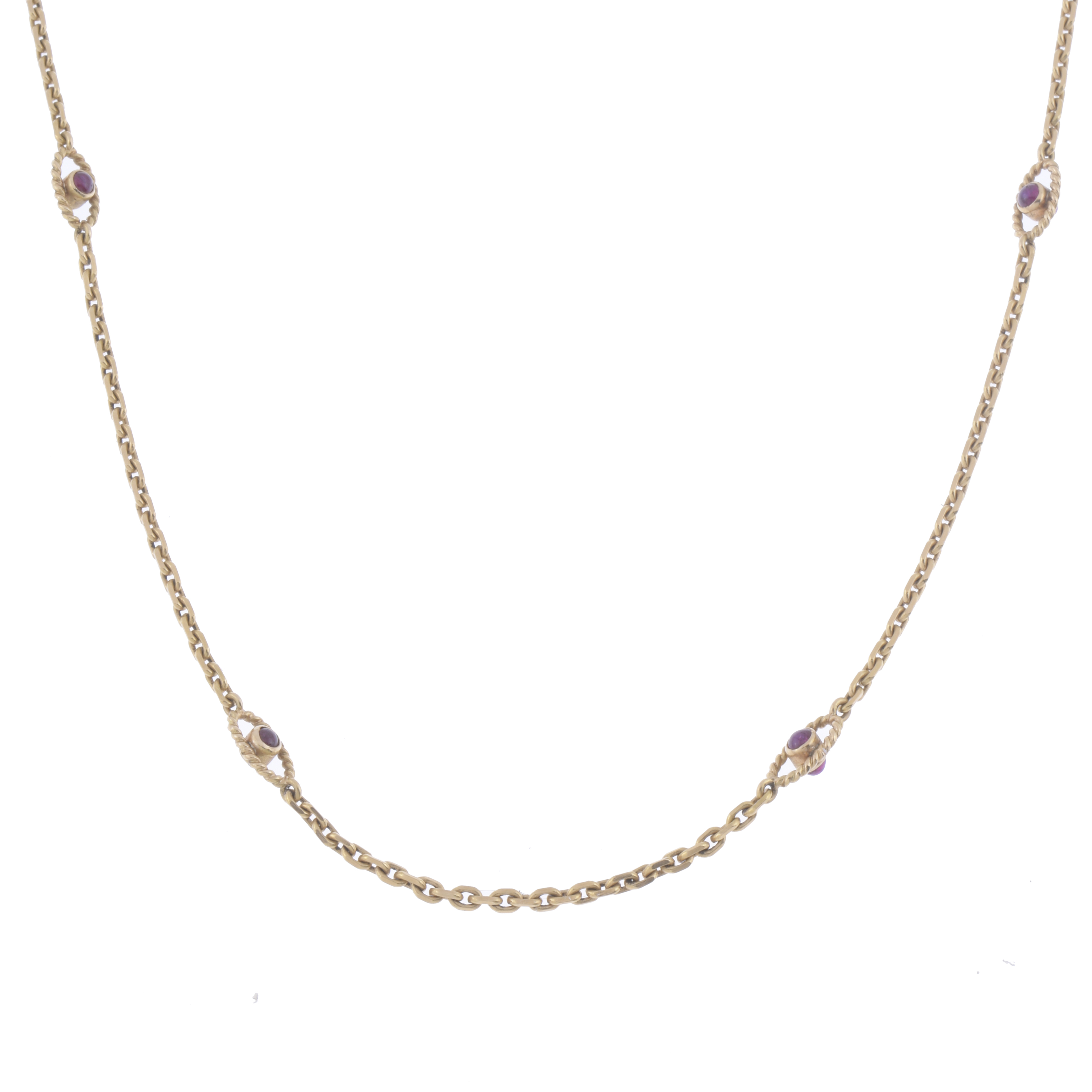GOLD AND RUBIES LINKS CHAIN