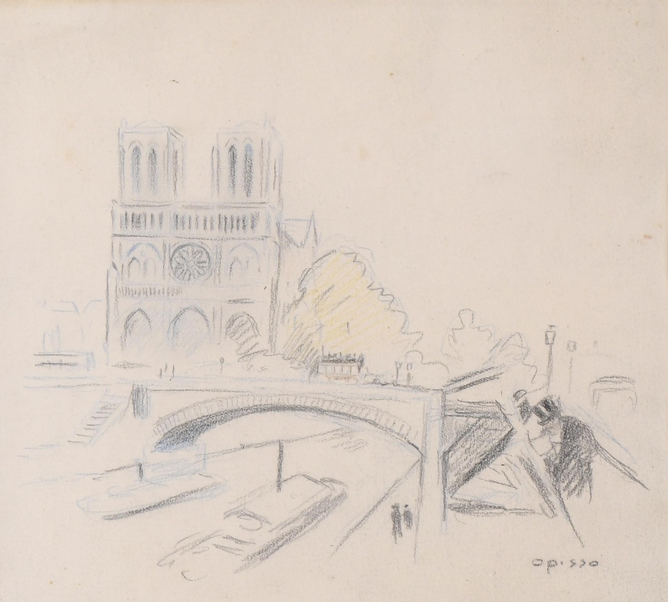 RICARD OPISSO (1880-1966). "NOTRE DAME".
