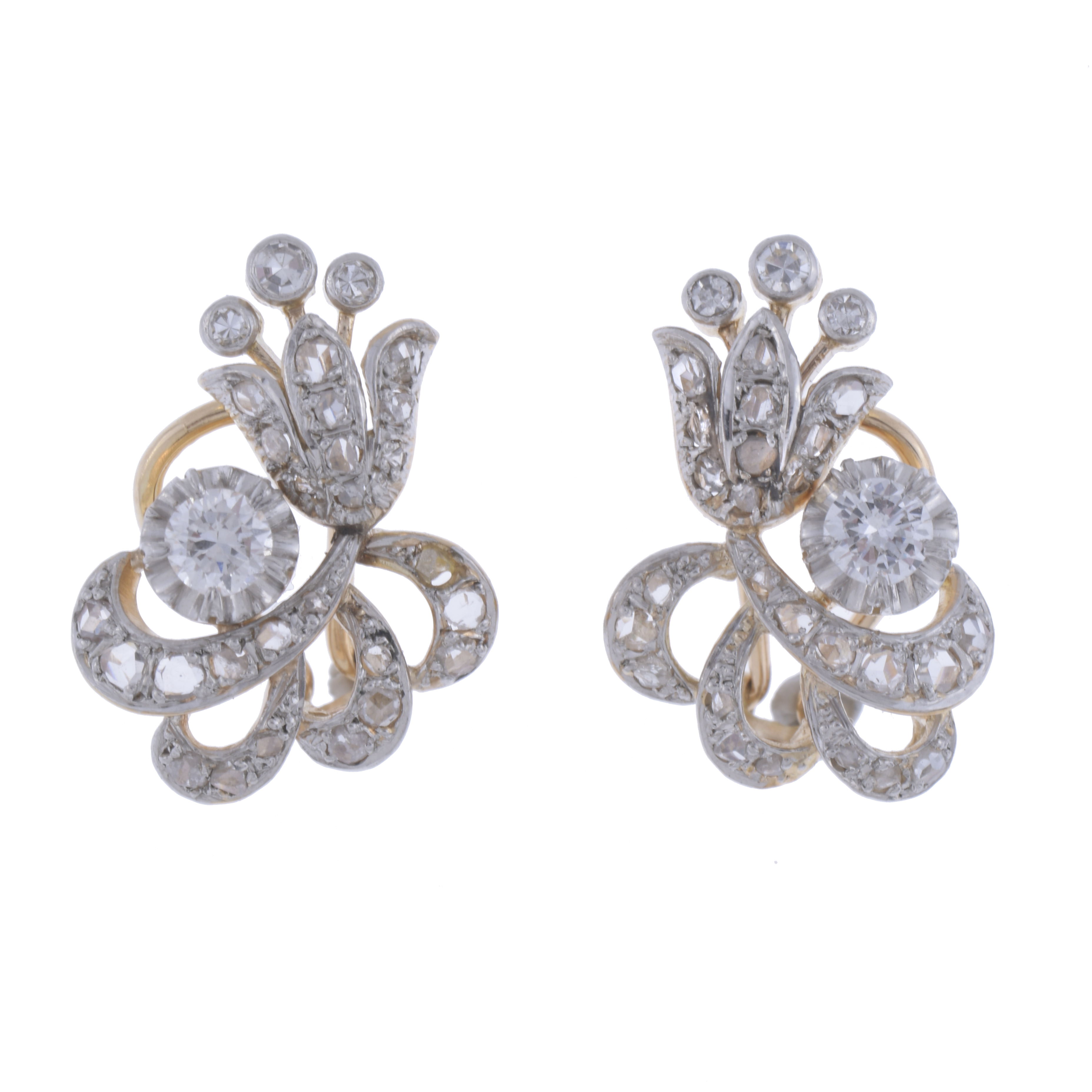 MODERNIST EARRINGS WITH DIAMONDS