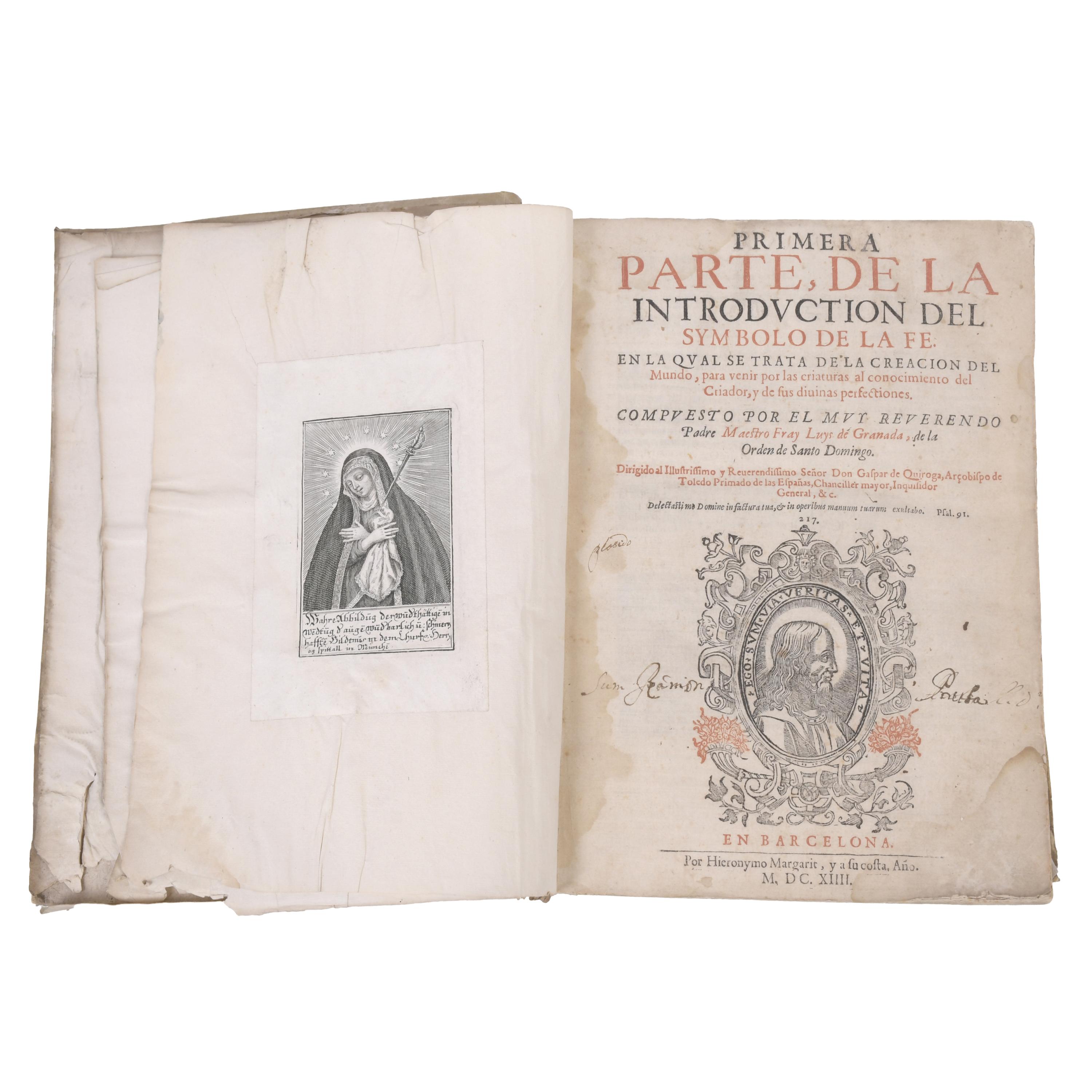 FRAY LUIS DE GRANADA (1504 - 1588).  "Introducción al símbo