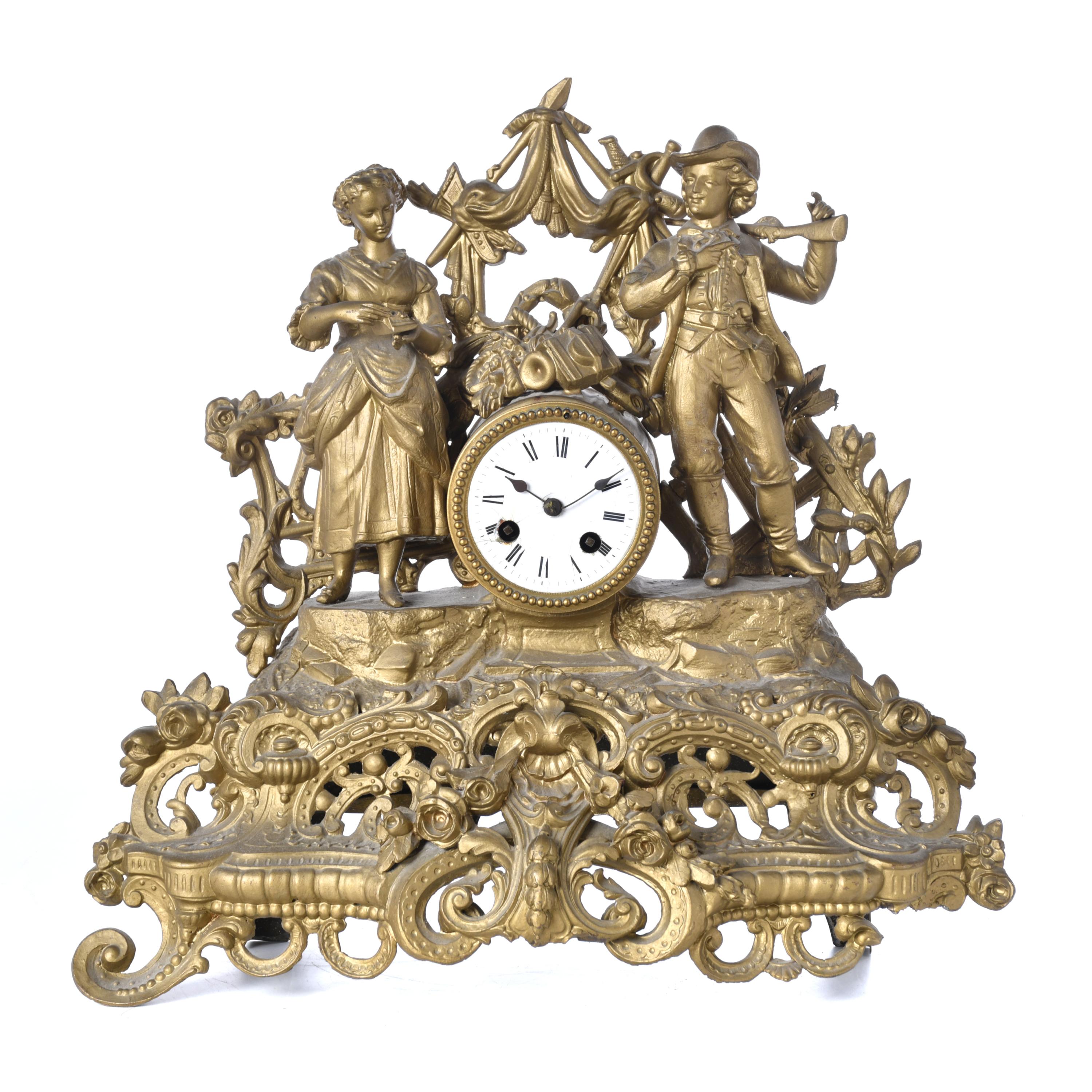 Belle Époque table clock, circa 1900.