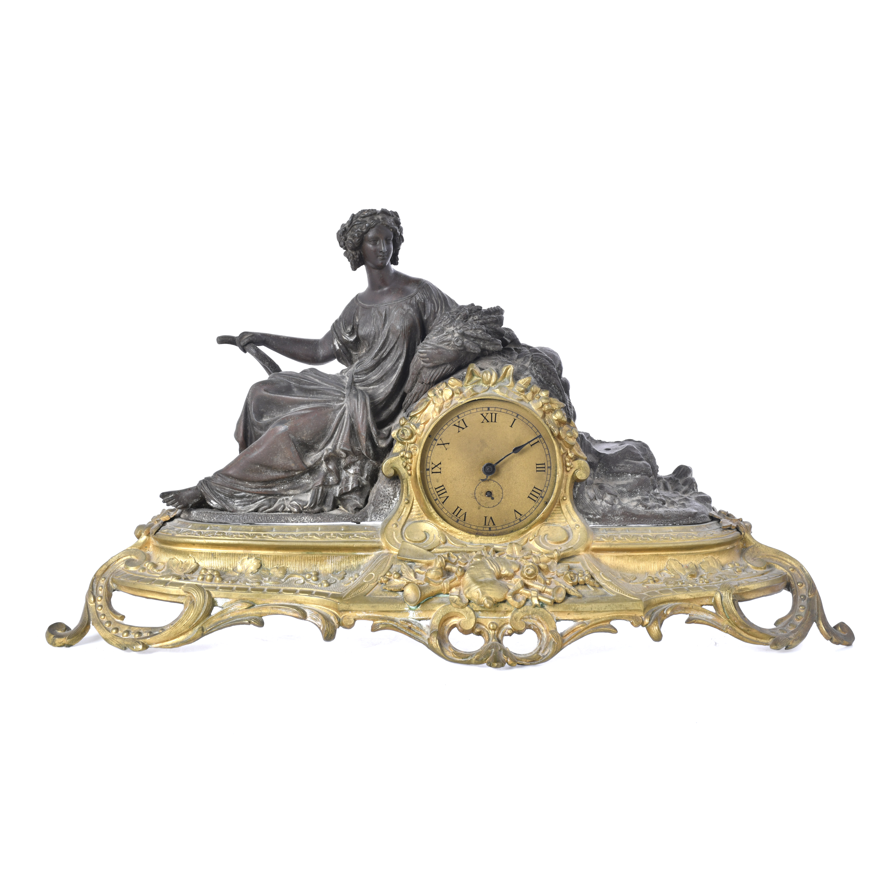 Napoleon III style table clock, late 19th century.